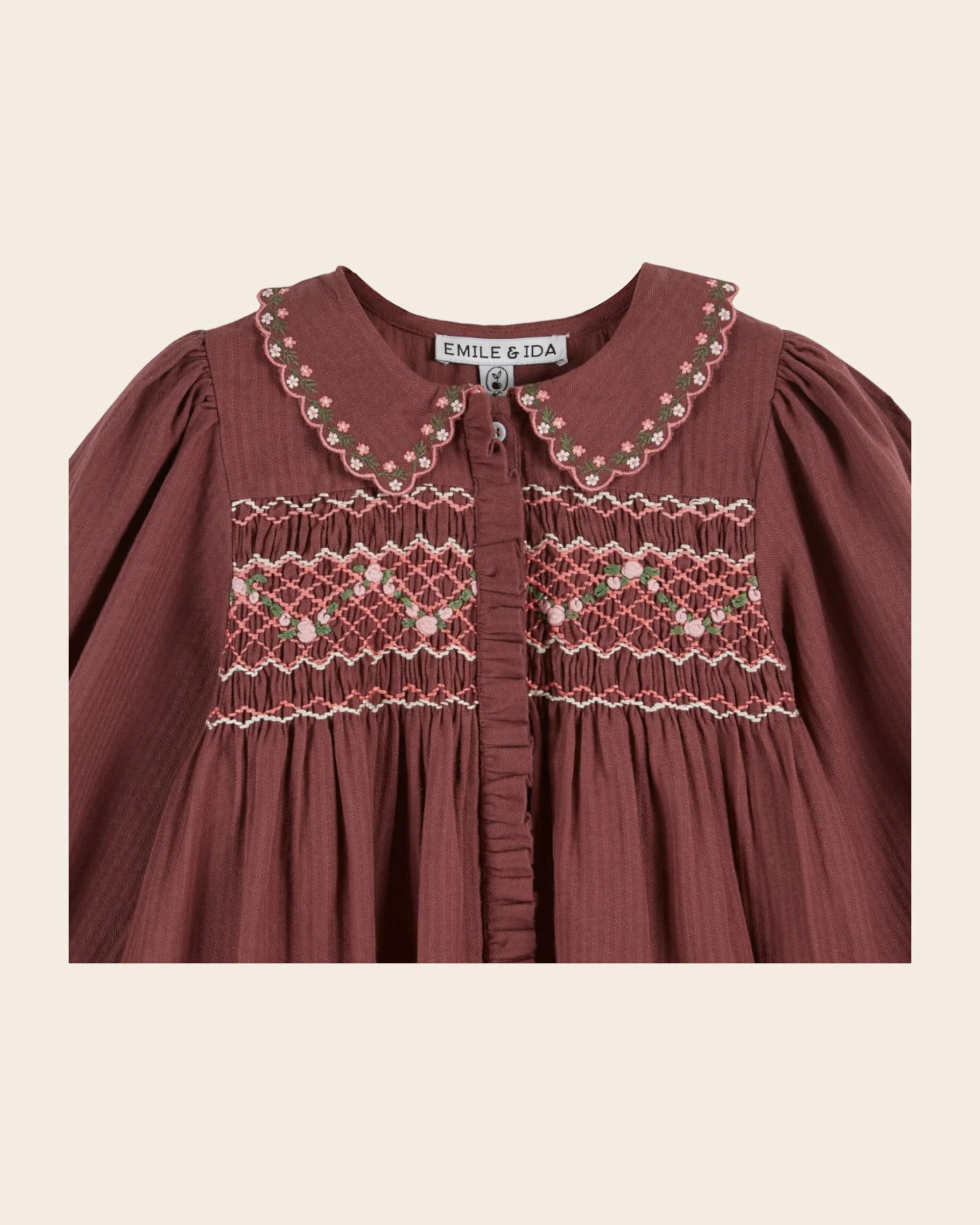 Purple smocked dress