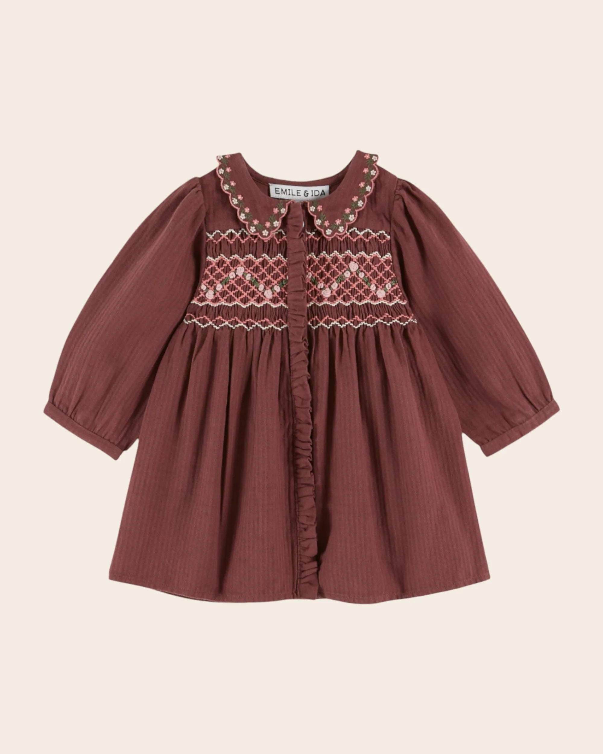 Purple smocked dress