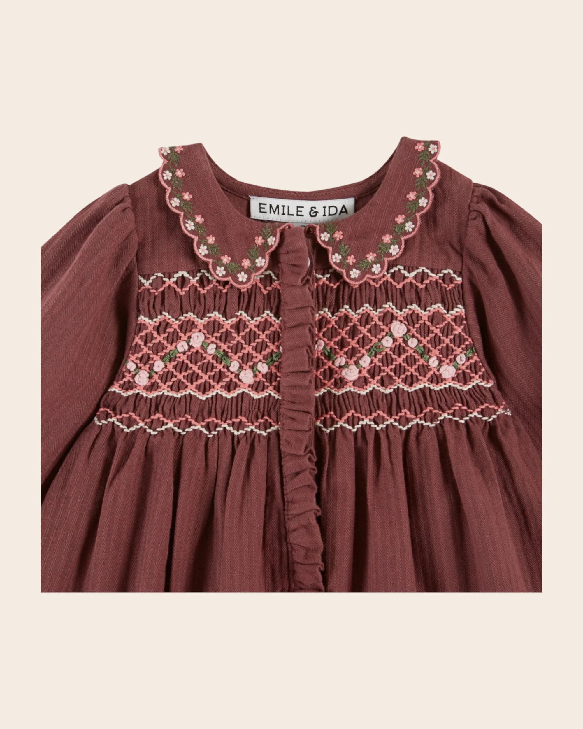 Purple smocked dress