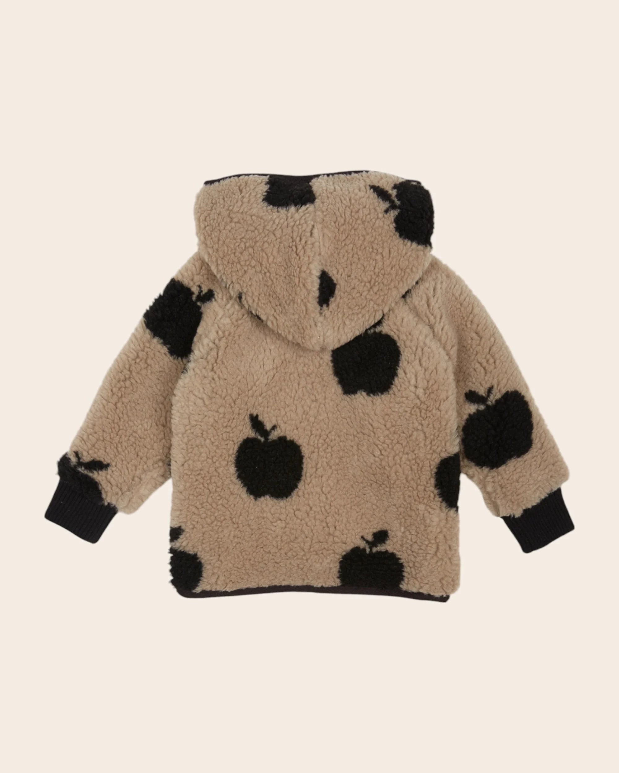 Grey Apple Hooded Sherpa Jacket