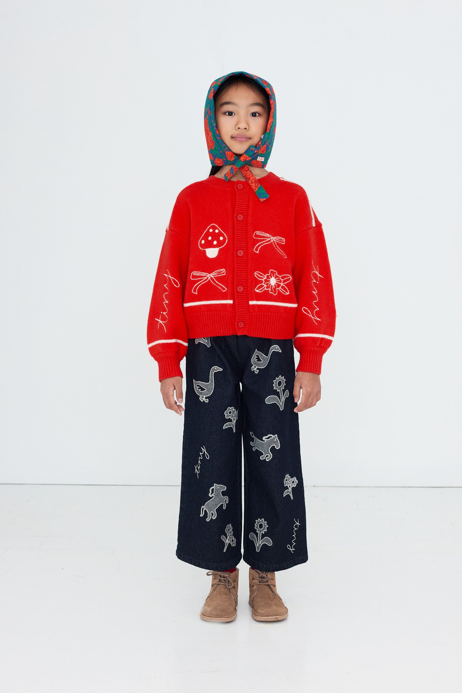 HORSES & FLOWERS DENIM PANT