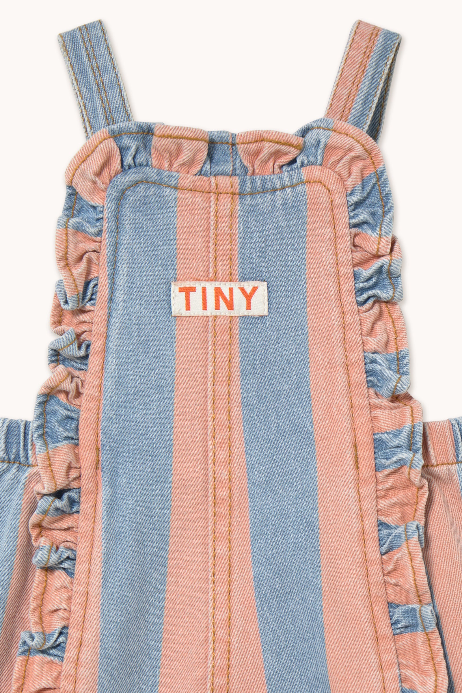 PINK STRIPES BABY DENIM DUNGAREE