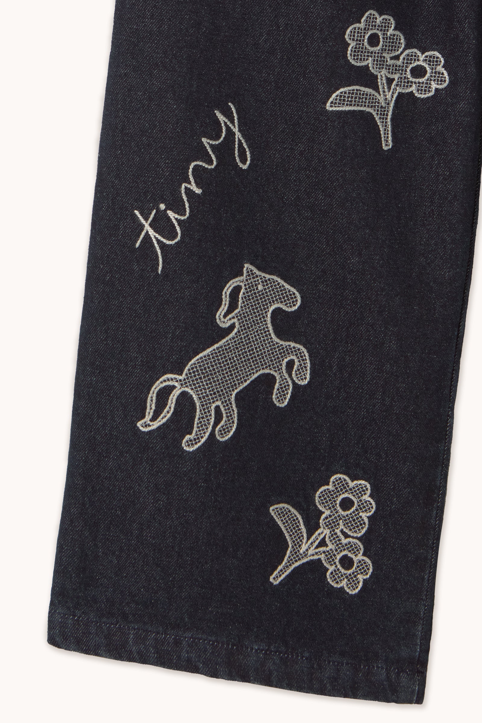 HORSES & FLOWERS DENIM PANT