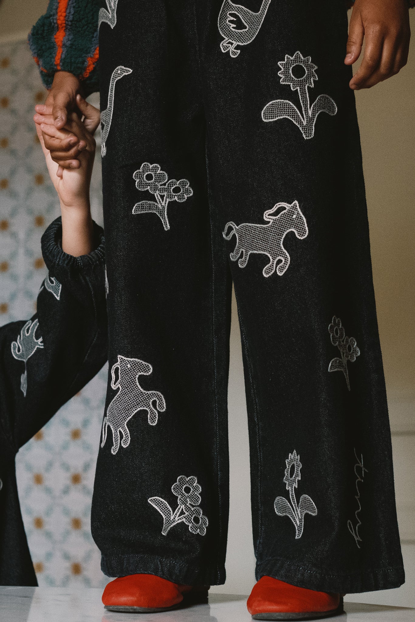 HORSES & FLOWERS DENIM PANT
