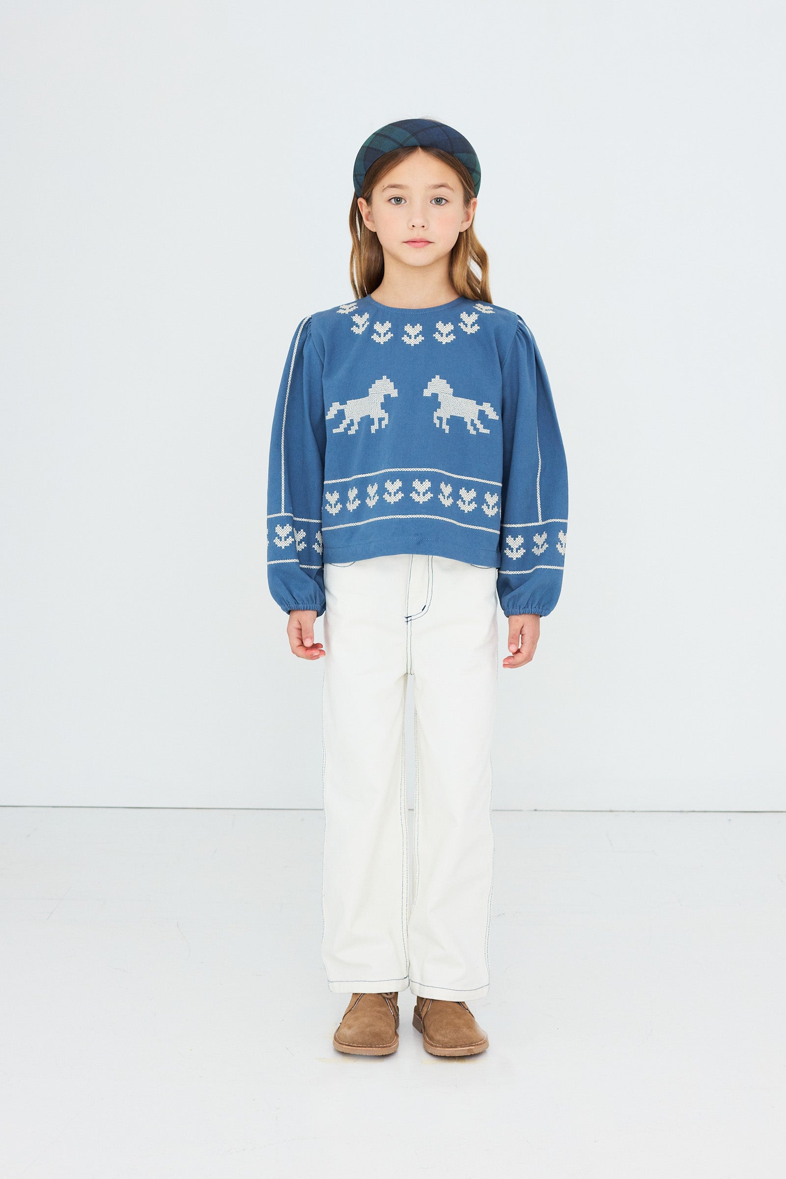 HORSES & FLOWERS BLOUSE