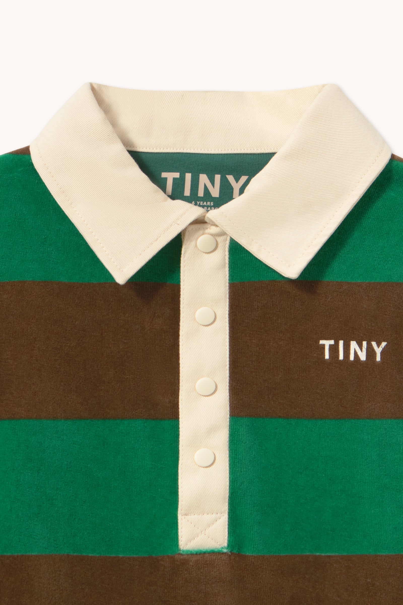 GREEN STRIPES POLO SWEATSHIRT