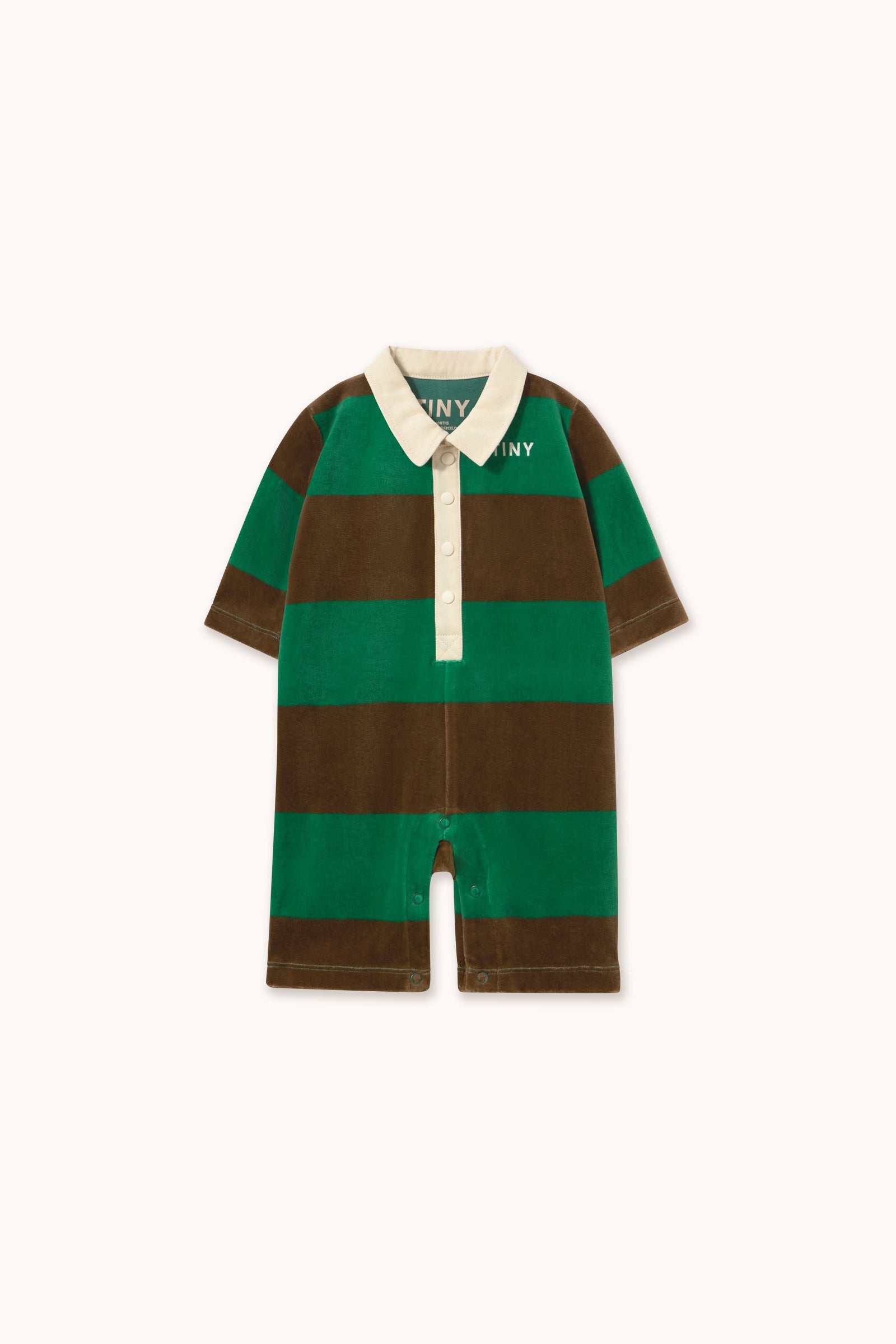 GREEN STRIPES POLO ONE-PIECE