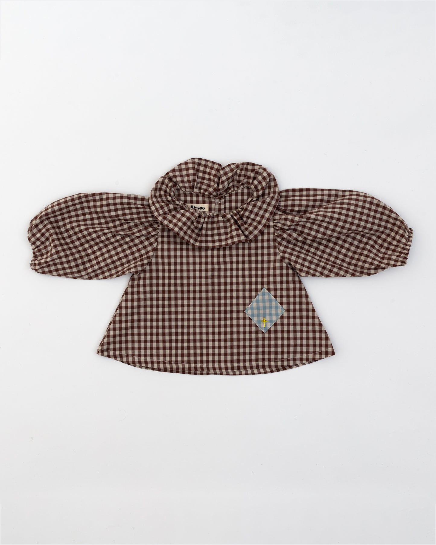 Blouse- Brown Gingham Check