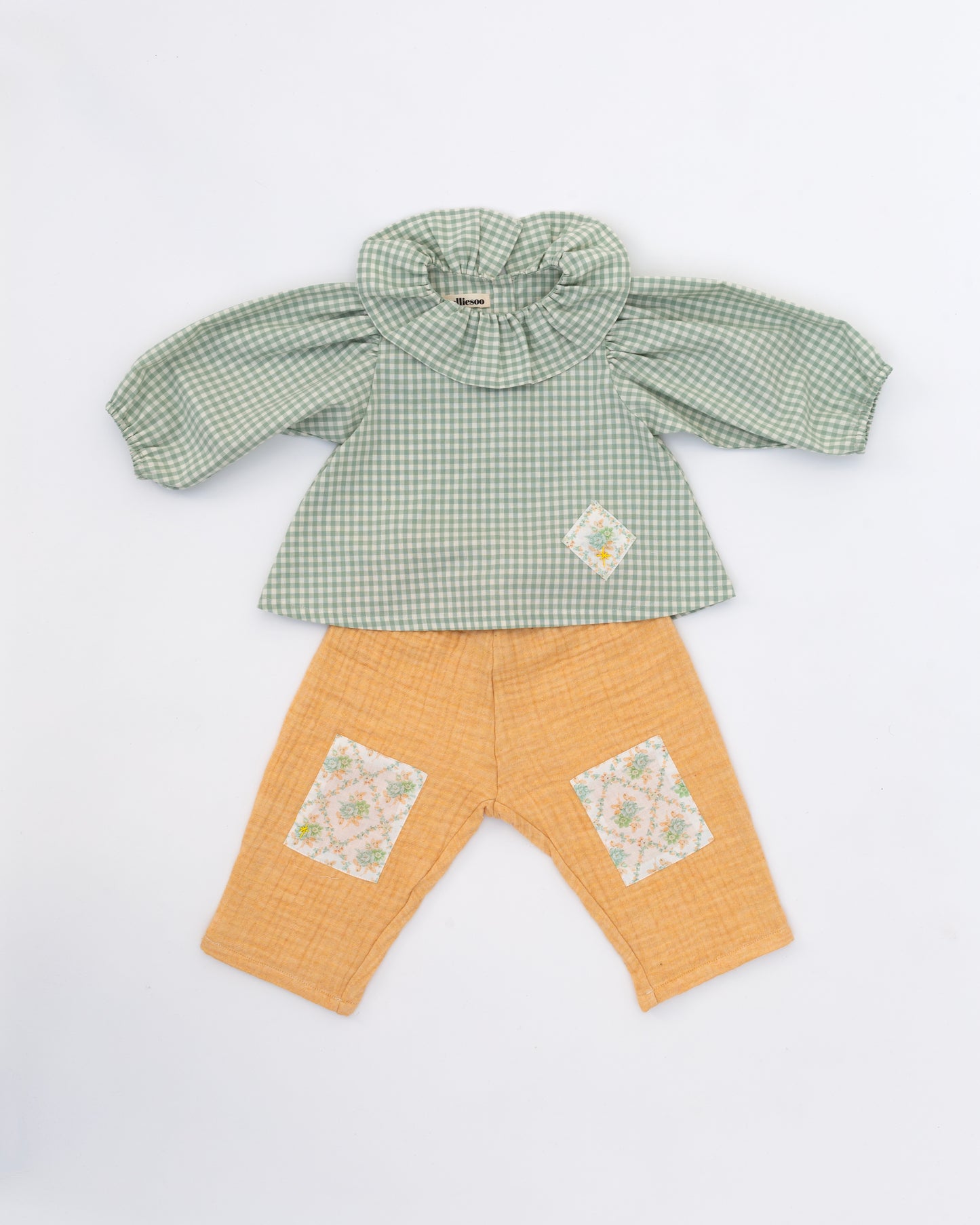 Blouse- Green Gingham Check