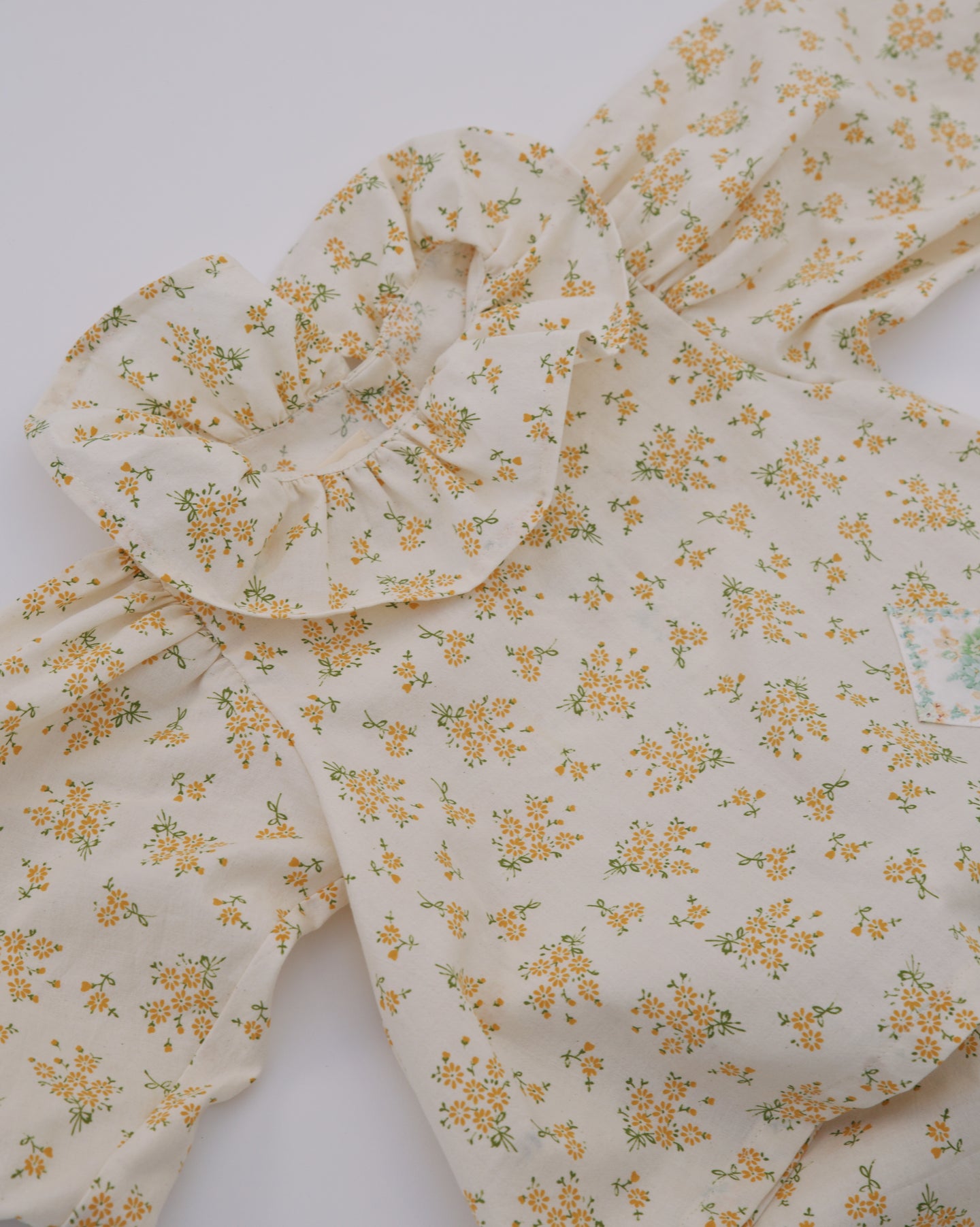 Blouse- Mustard Mini Flowers