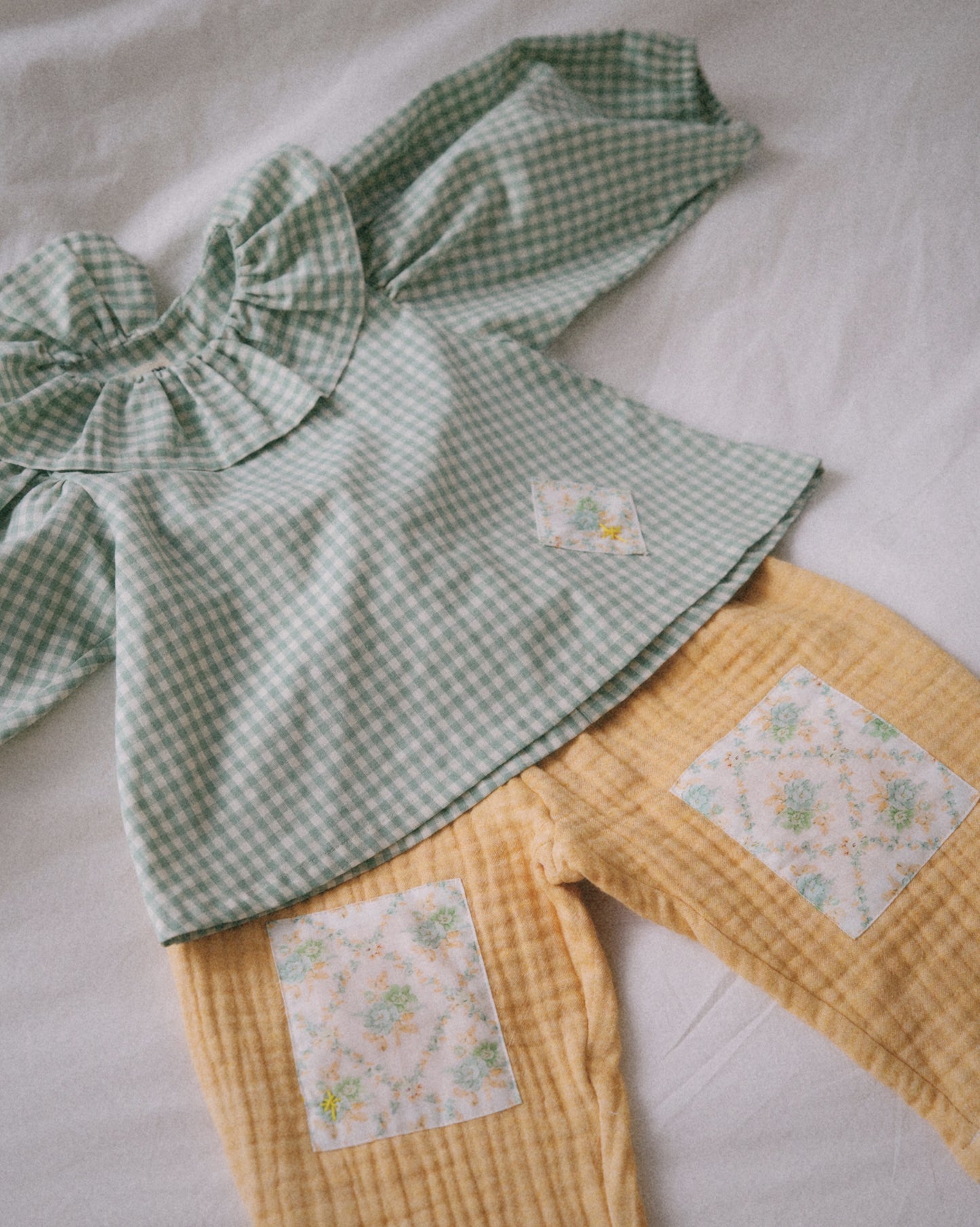 Blouse- Green Gingham Check