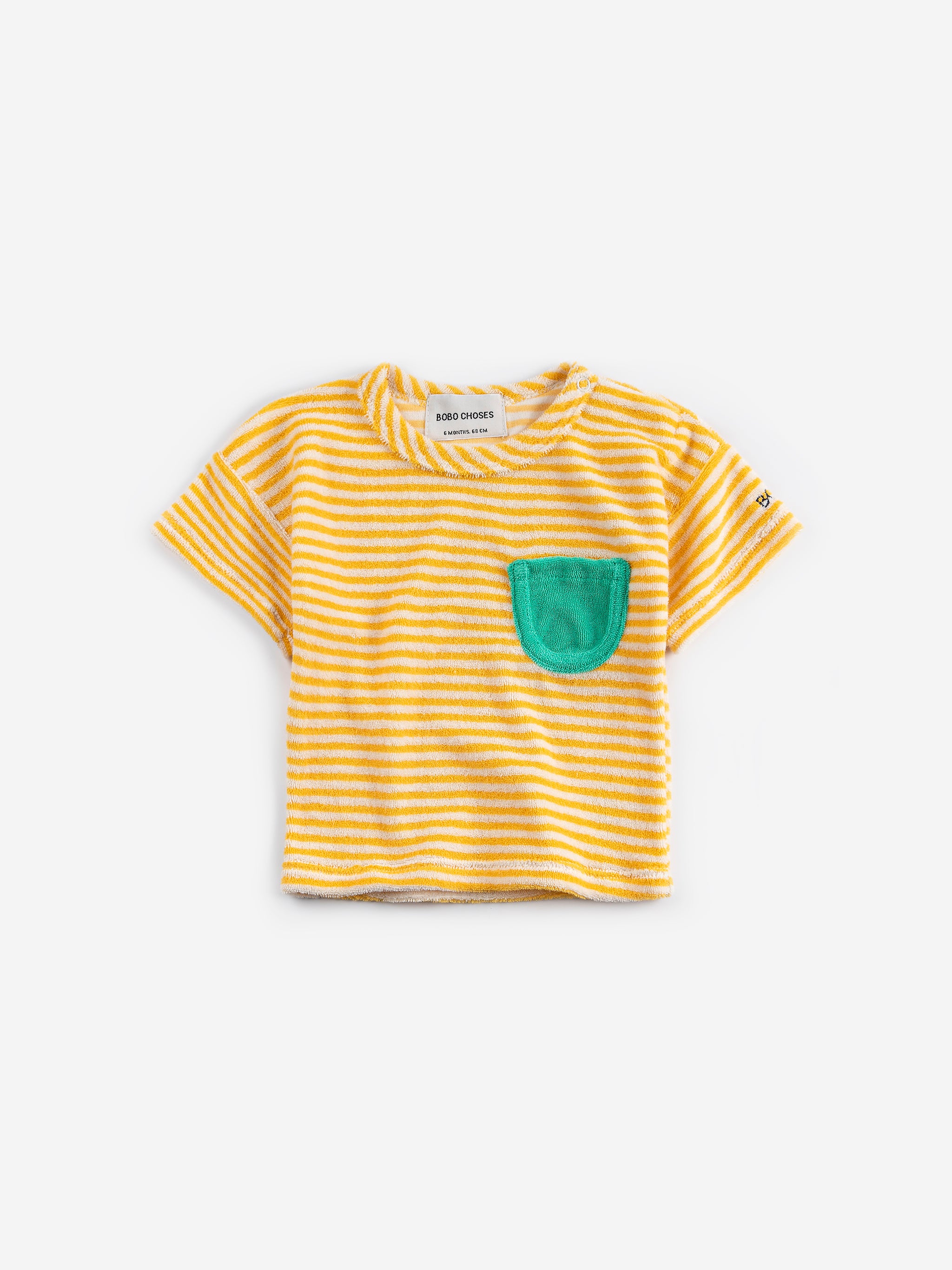 Yellow Stripes Terry Cloth Tshirt
