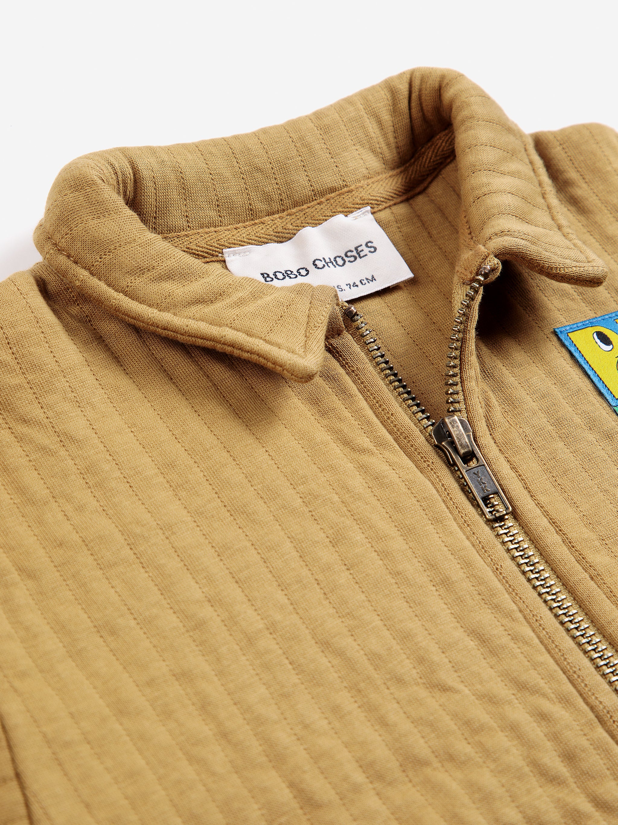 Booo Bo Choses Tag quilted zipped sweatshirt