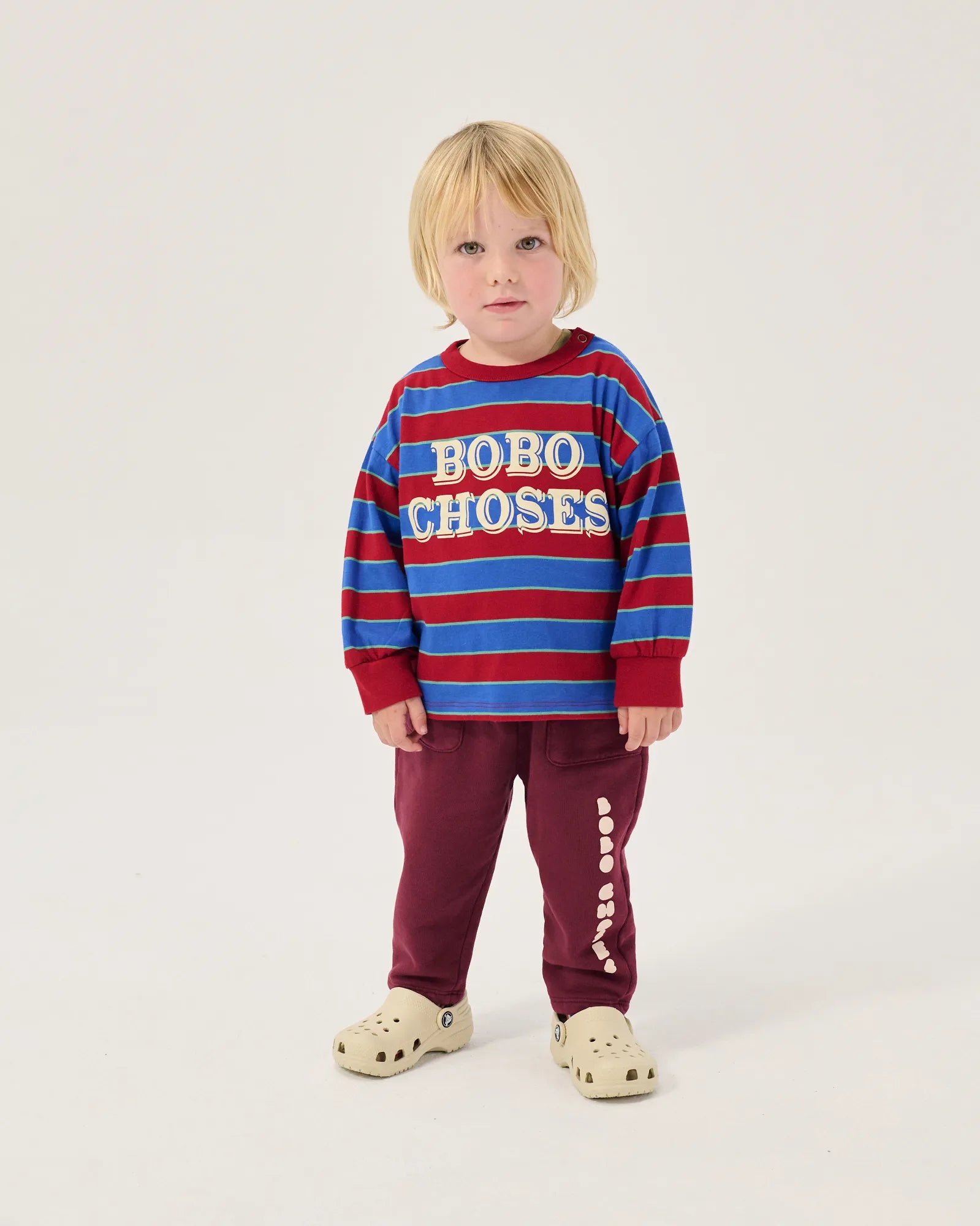 Bobo Choses Embossed stripes T‑shirt
