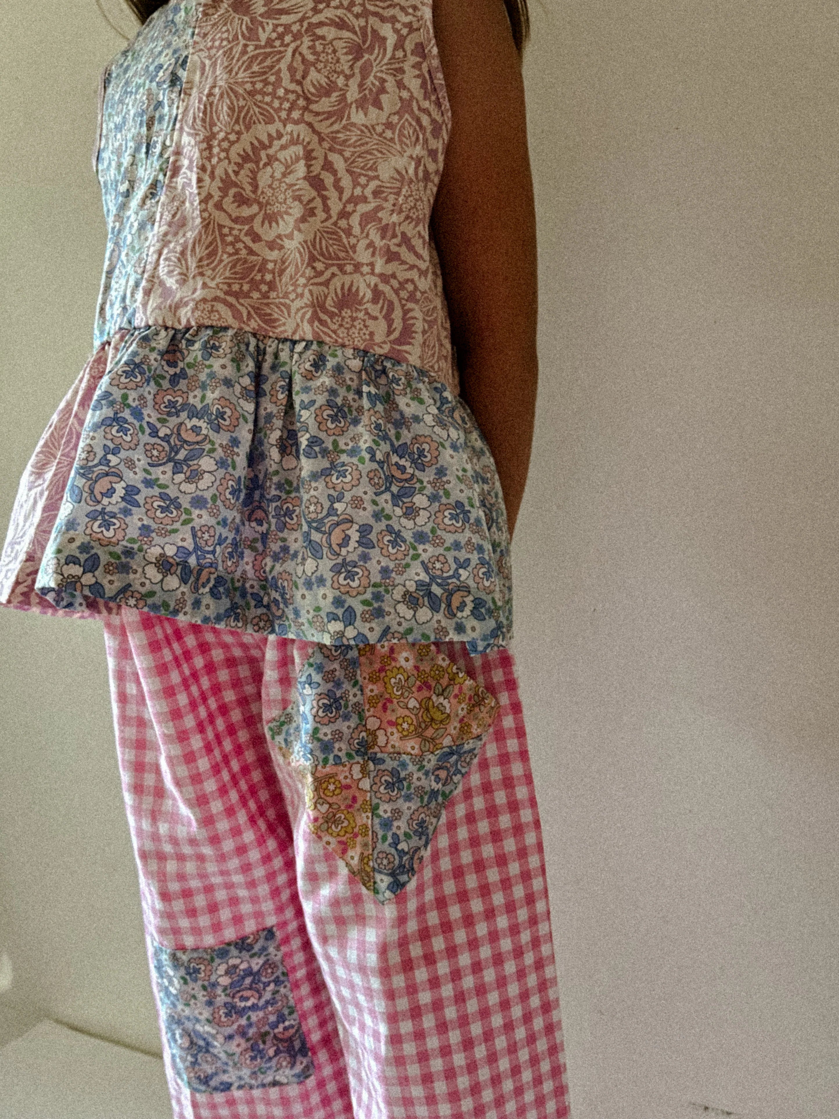 Hopscotch Tank in Azul & Lavender Rose