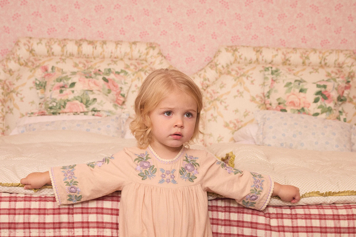 COMING SOON: Baby Stevie LS Romper - Dried Rose