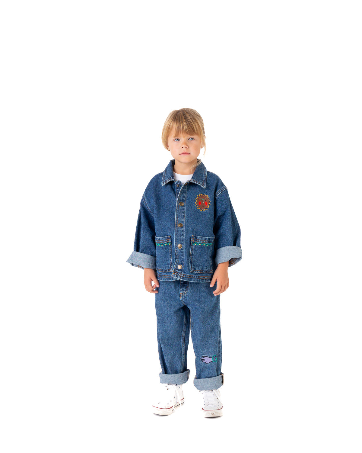 Kids Blue Denim Jacket x Julie Daleyden - ALEGRIA COLLECTION