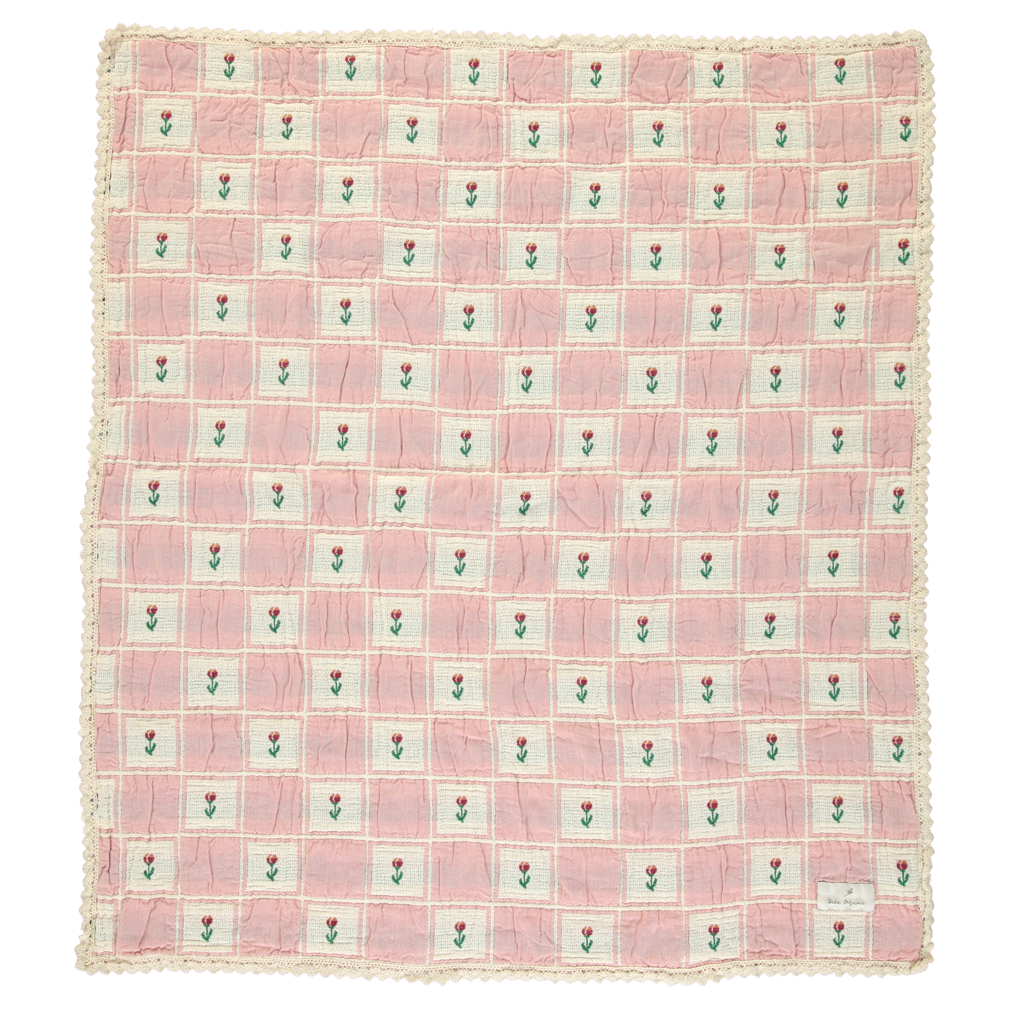 Baby Mauve Tulip Patchwork Blanket