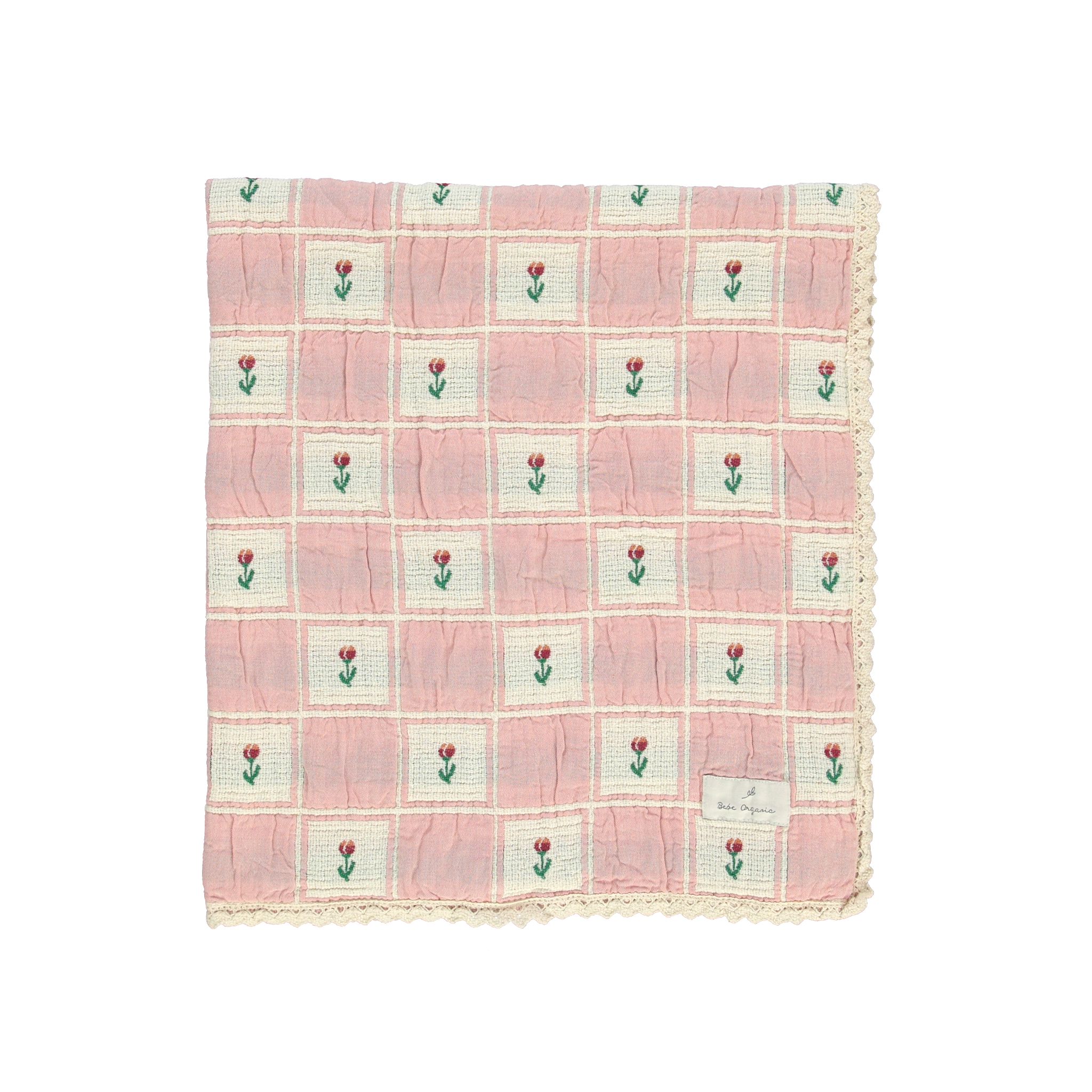 Baby Mauve Tulip Patchwork Blanket