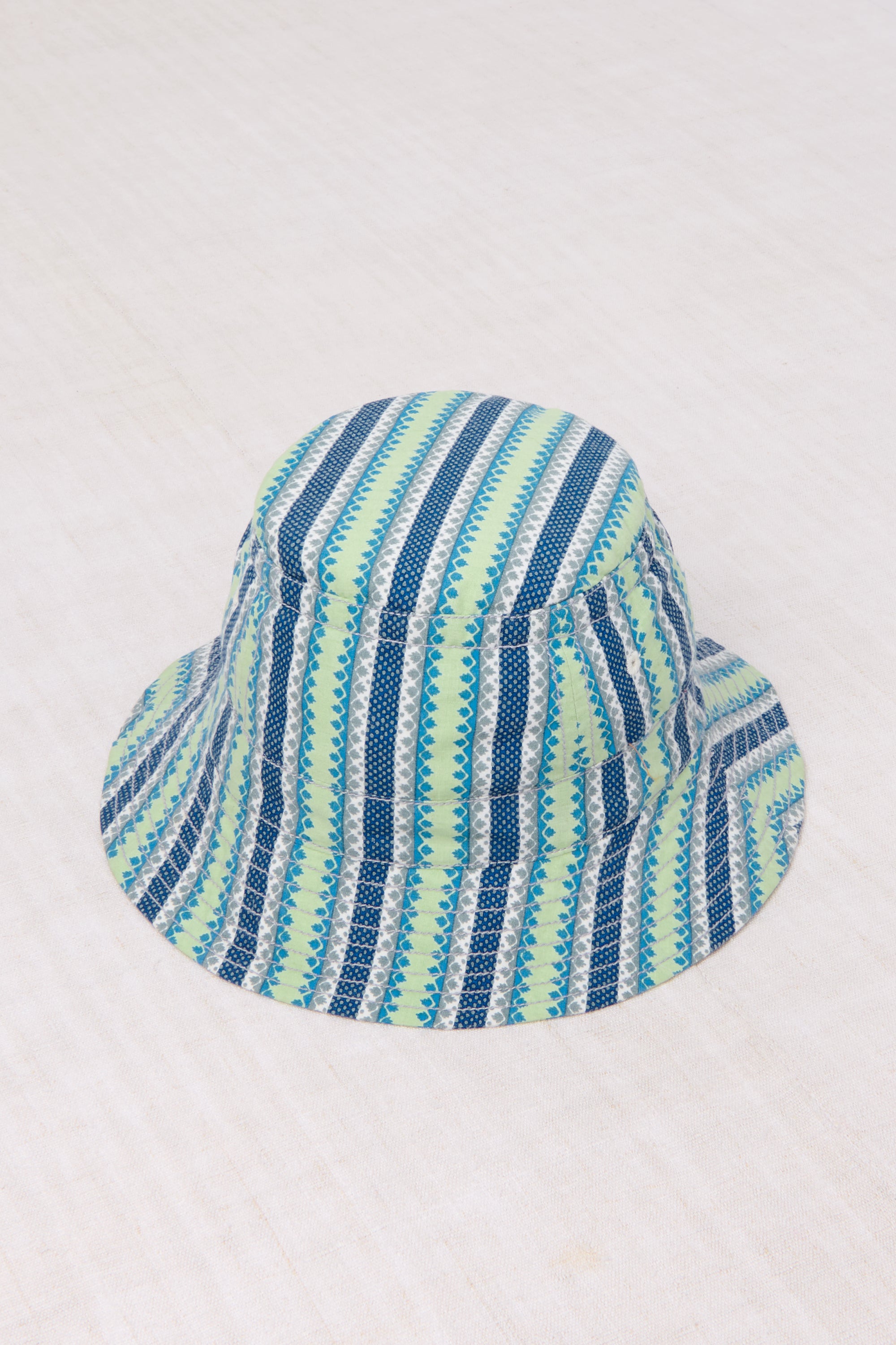 Bucket Hat, Blue Ribbon Stripe