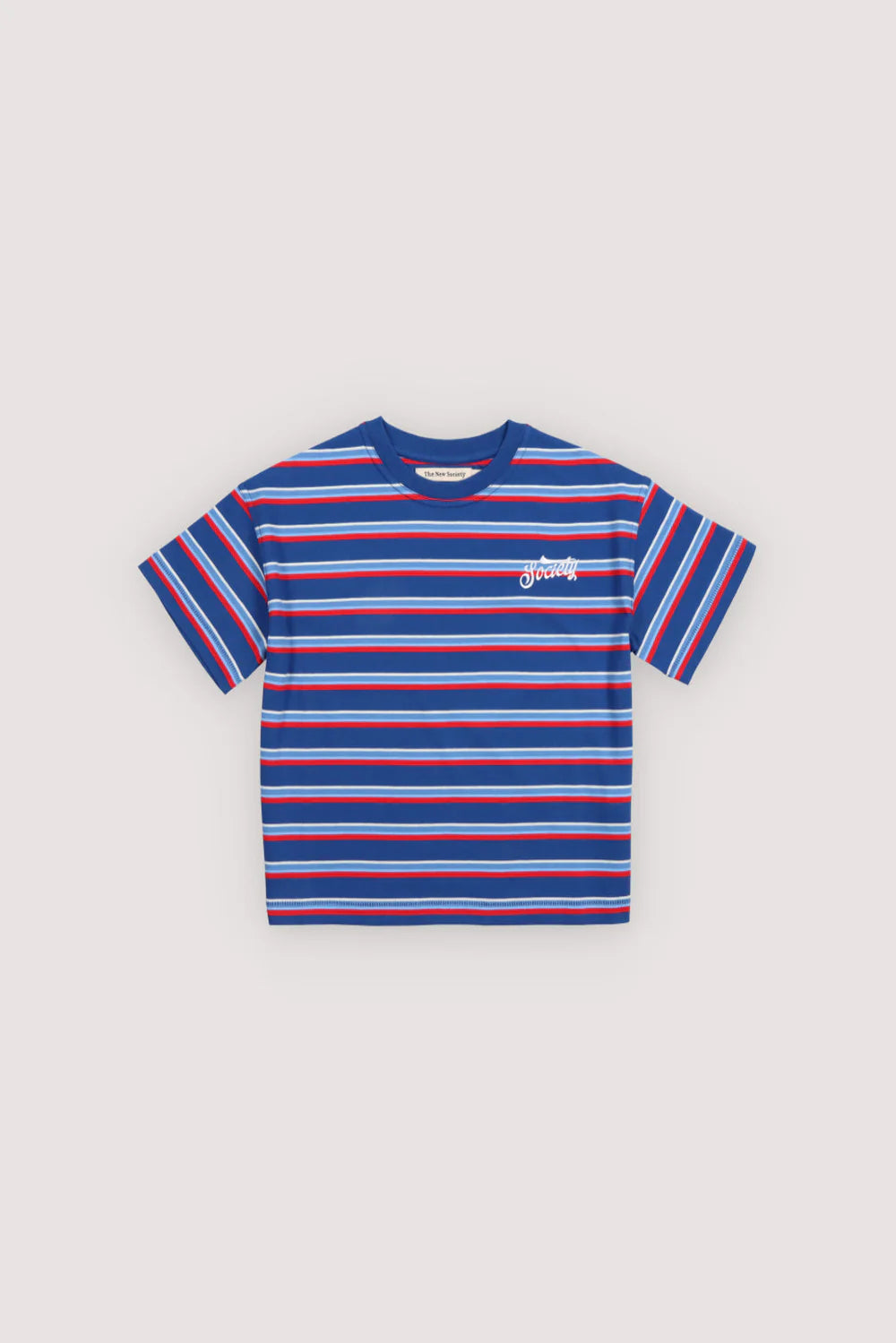 Ciclan T-Shirt, Deep Sea Blue Mini Stripes