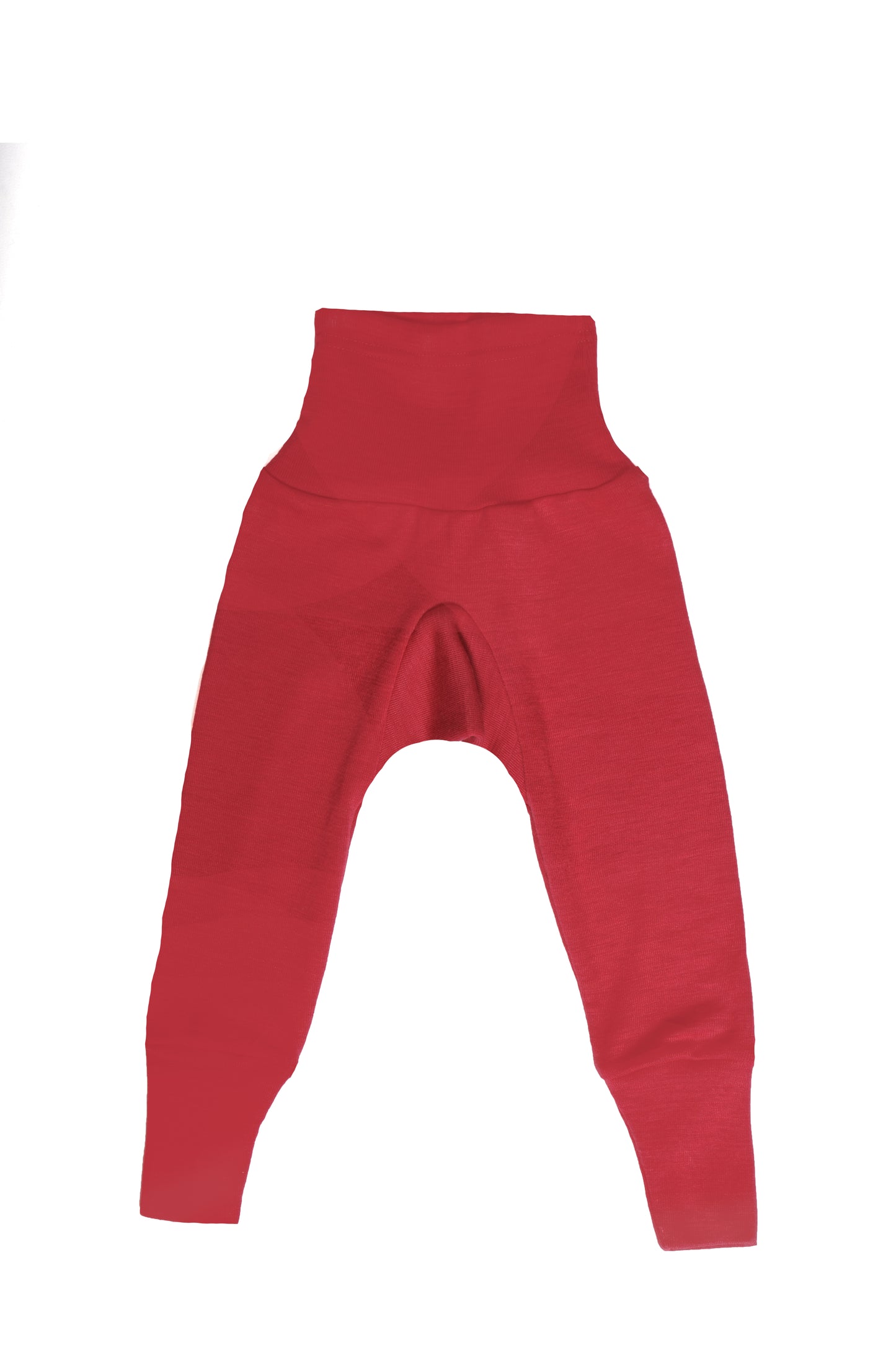 Baby Wool and Silk Trousers- Red