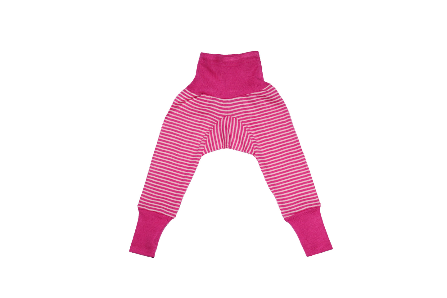 Baby Wool and Silk Trousers- Pink Stripe