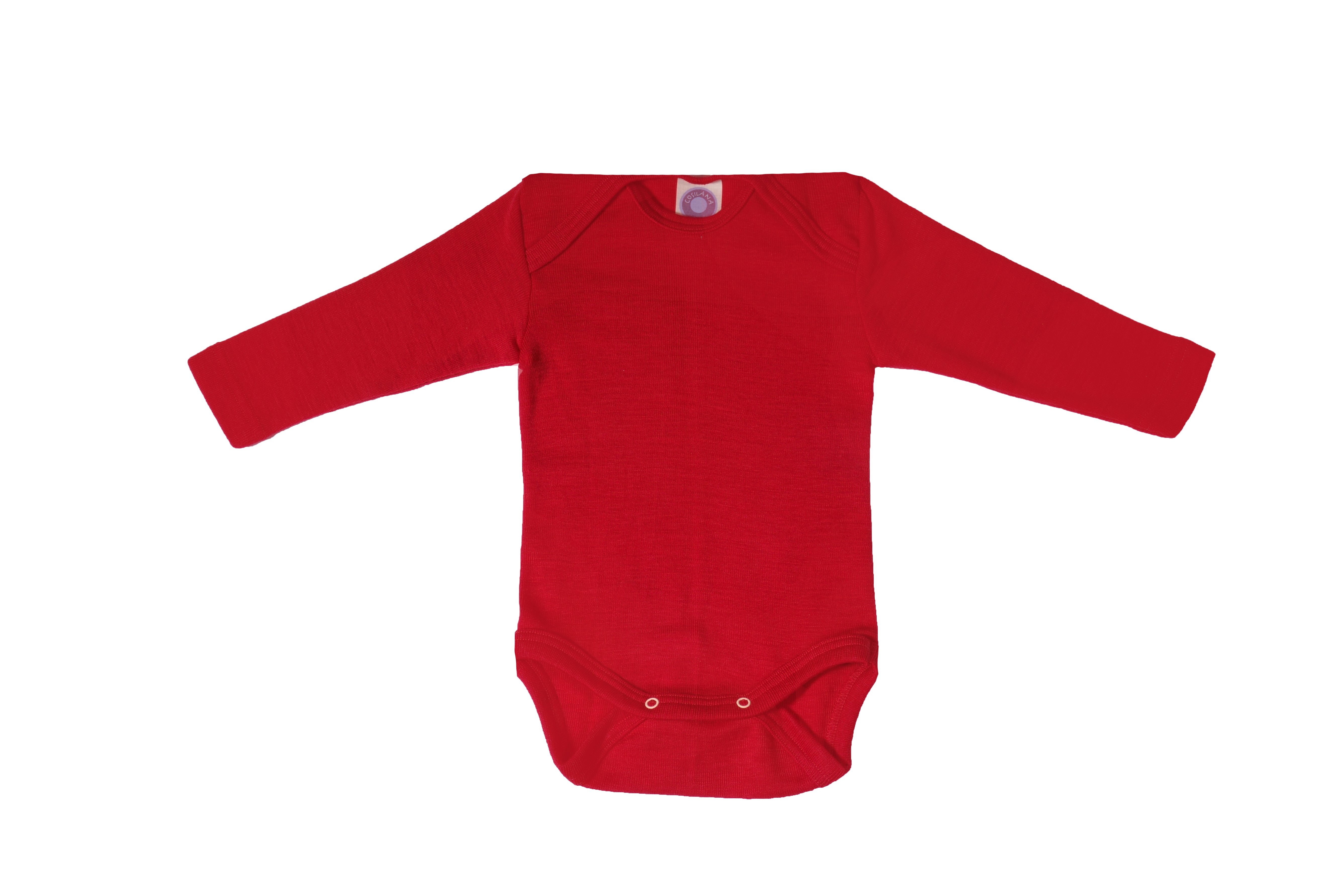 Wool and Silk Baby Body- Red