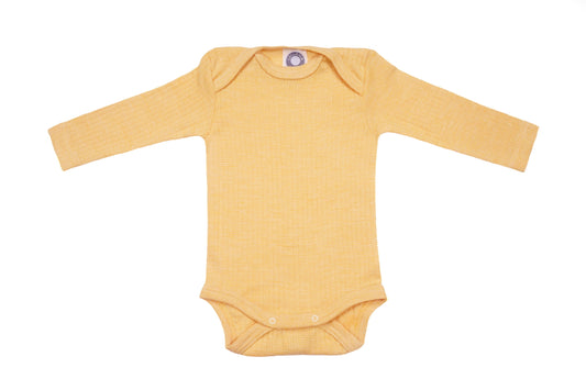 Cotton/ Wool/ Silk Baby Body- Yellow