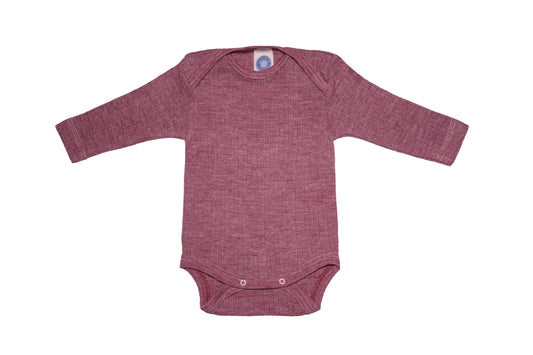 Cotton/ Wool/ Silk Baby Body- Plum