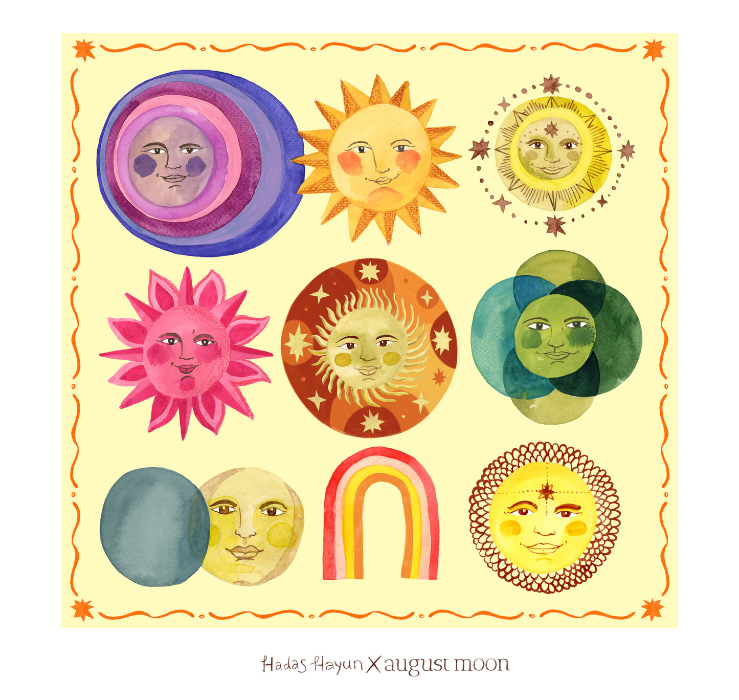 Hadas Hayun X August Moon: Celestial Faces- Art Print