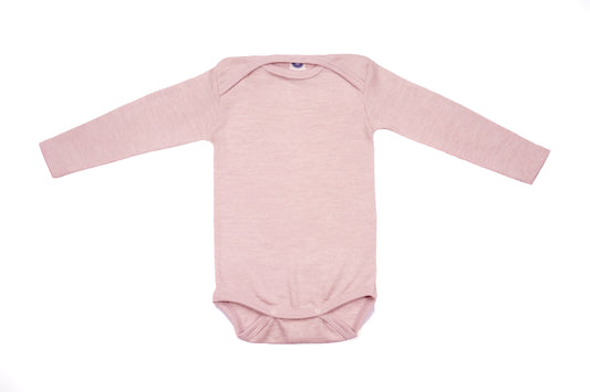 Wool and Silk Baby Body- Light Pink