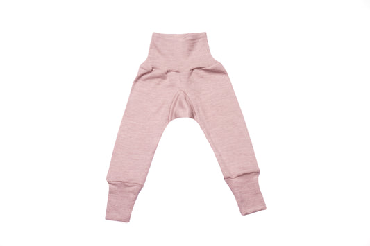 Baby Wool and Silk Trousers- Light Pink