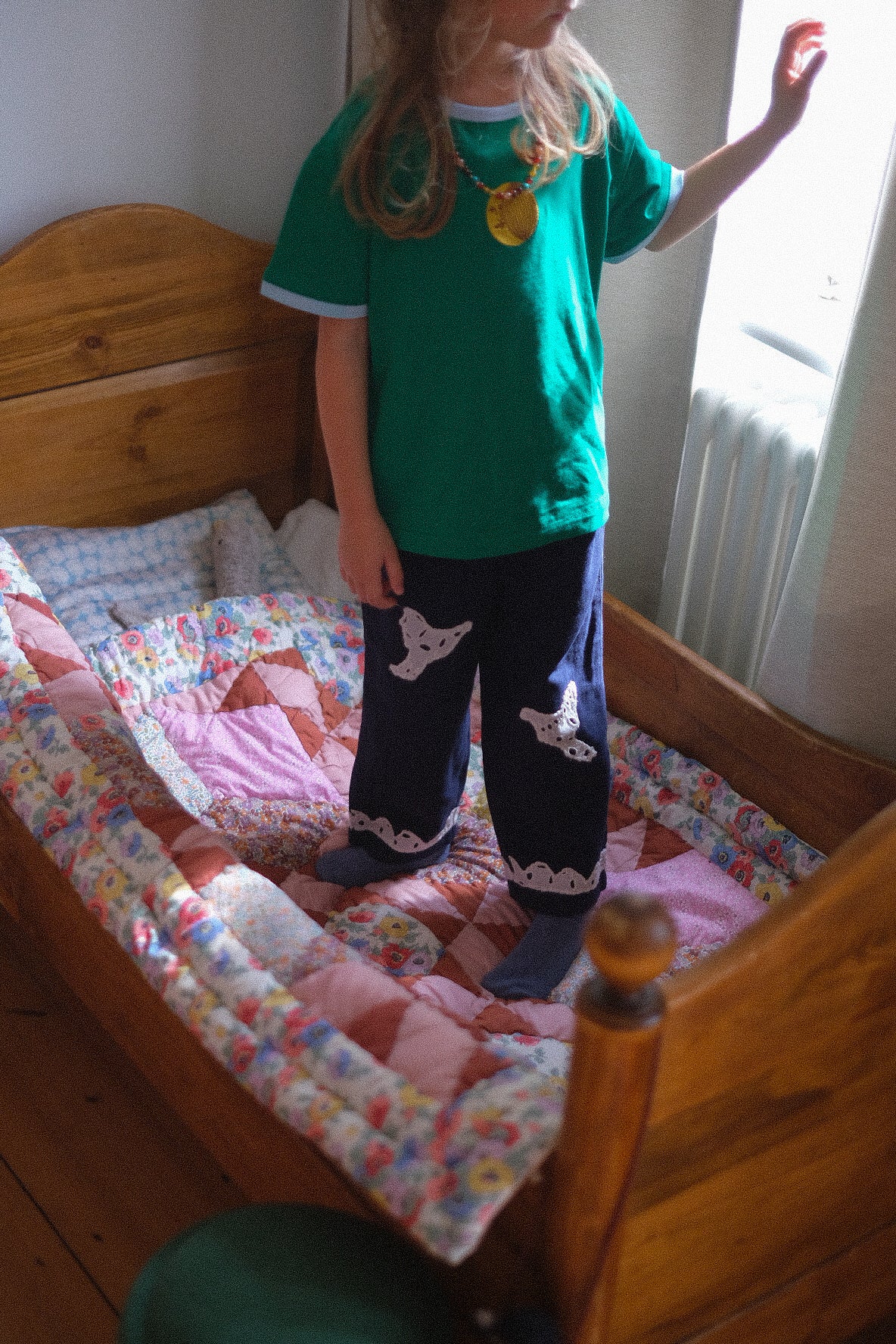 Oda MINI Pants Navy Birds