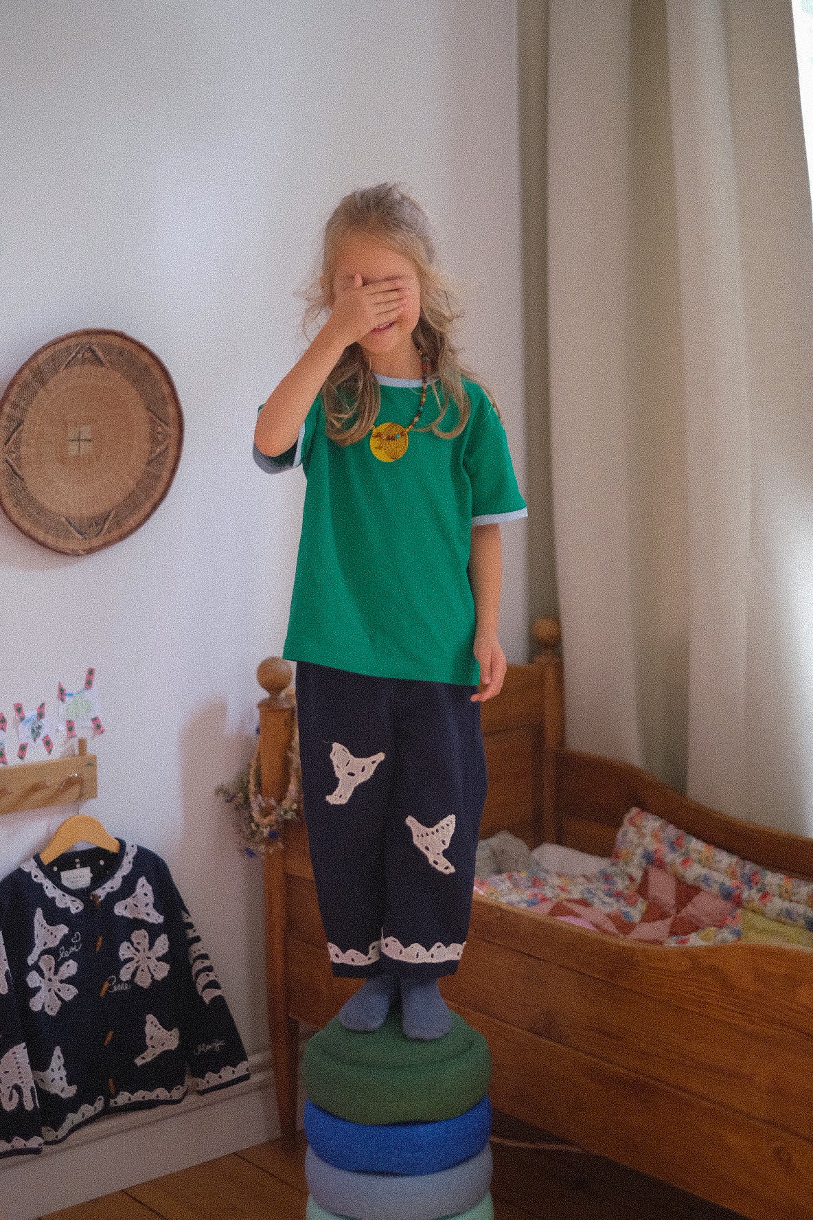 August Moon Embroidered Tee