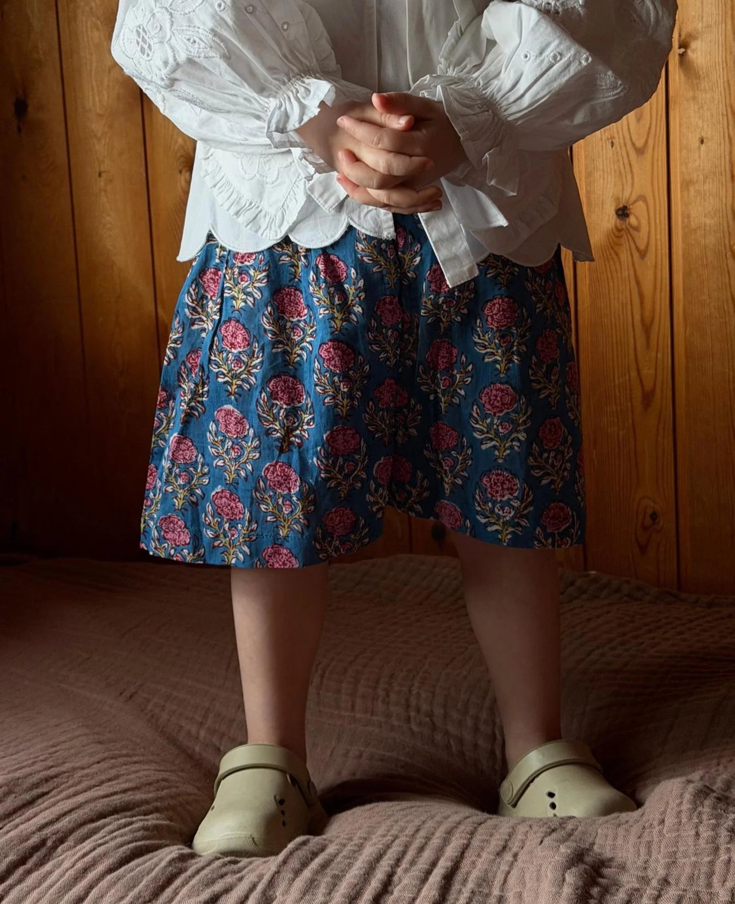 Elisa MINI Shorts, Pink Flowers