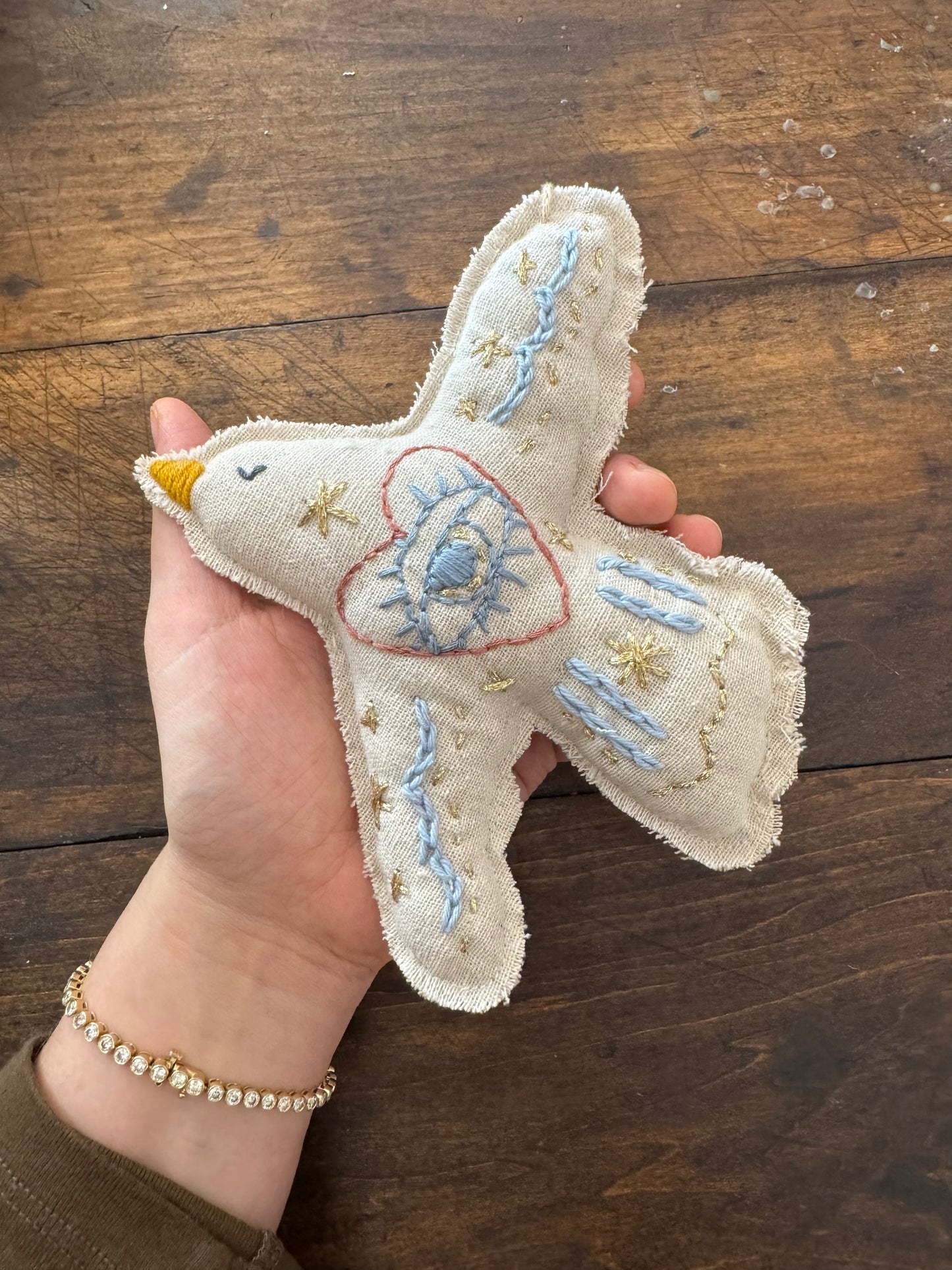 Embroidered Dove B