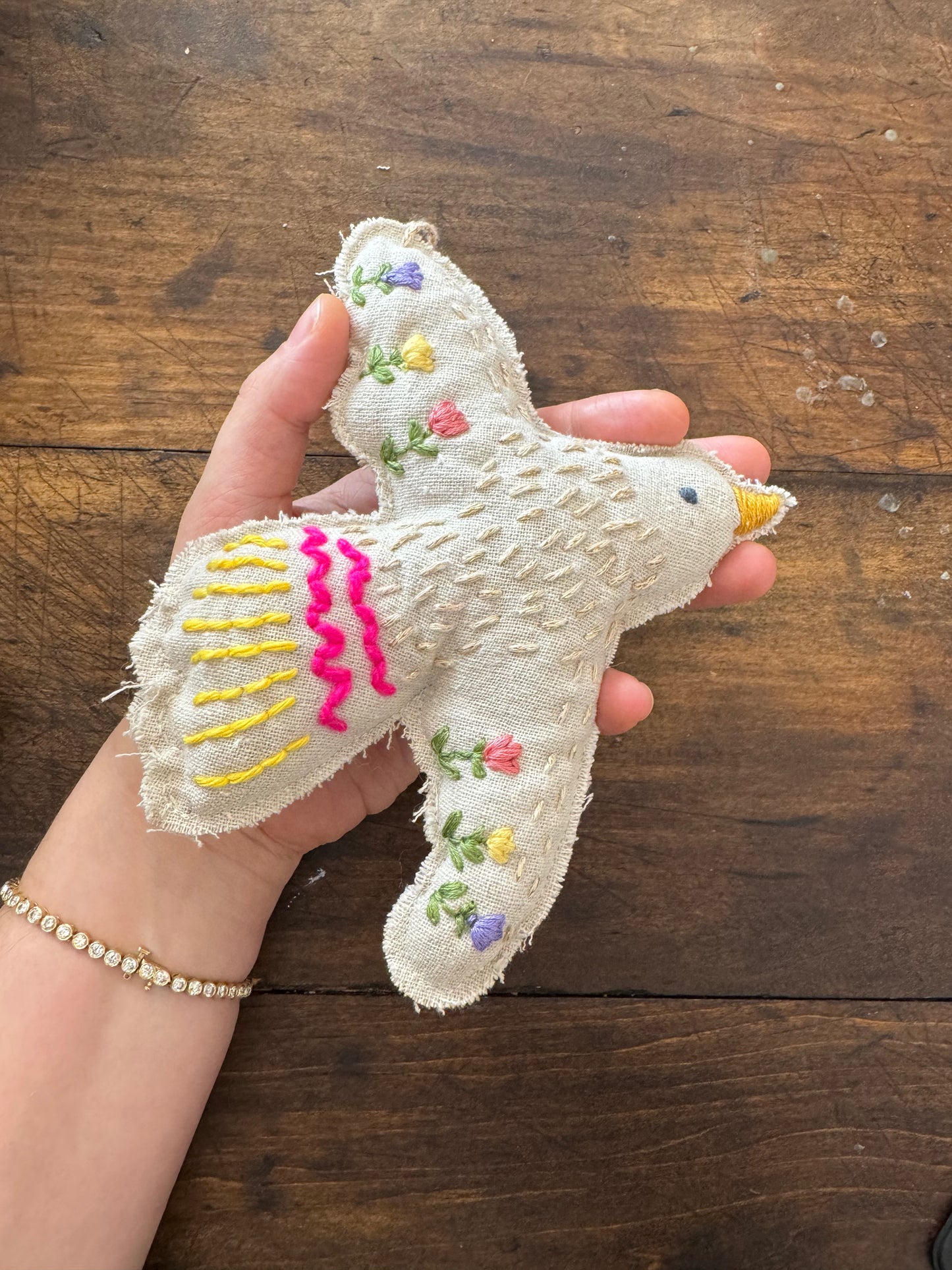 Embroidered Dove C