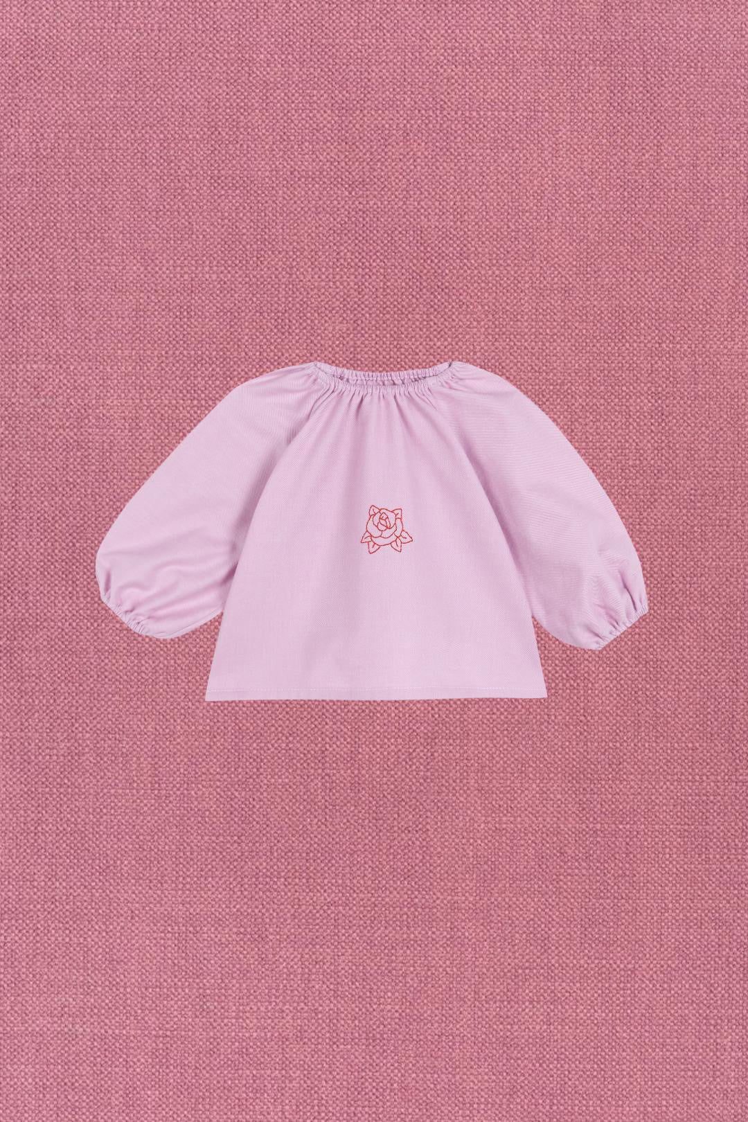 cabbage rose balloon blouse pink