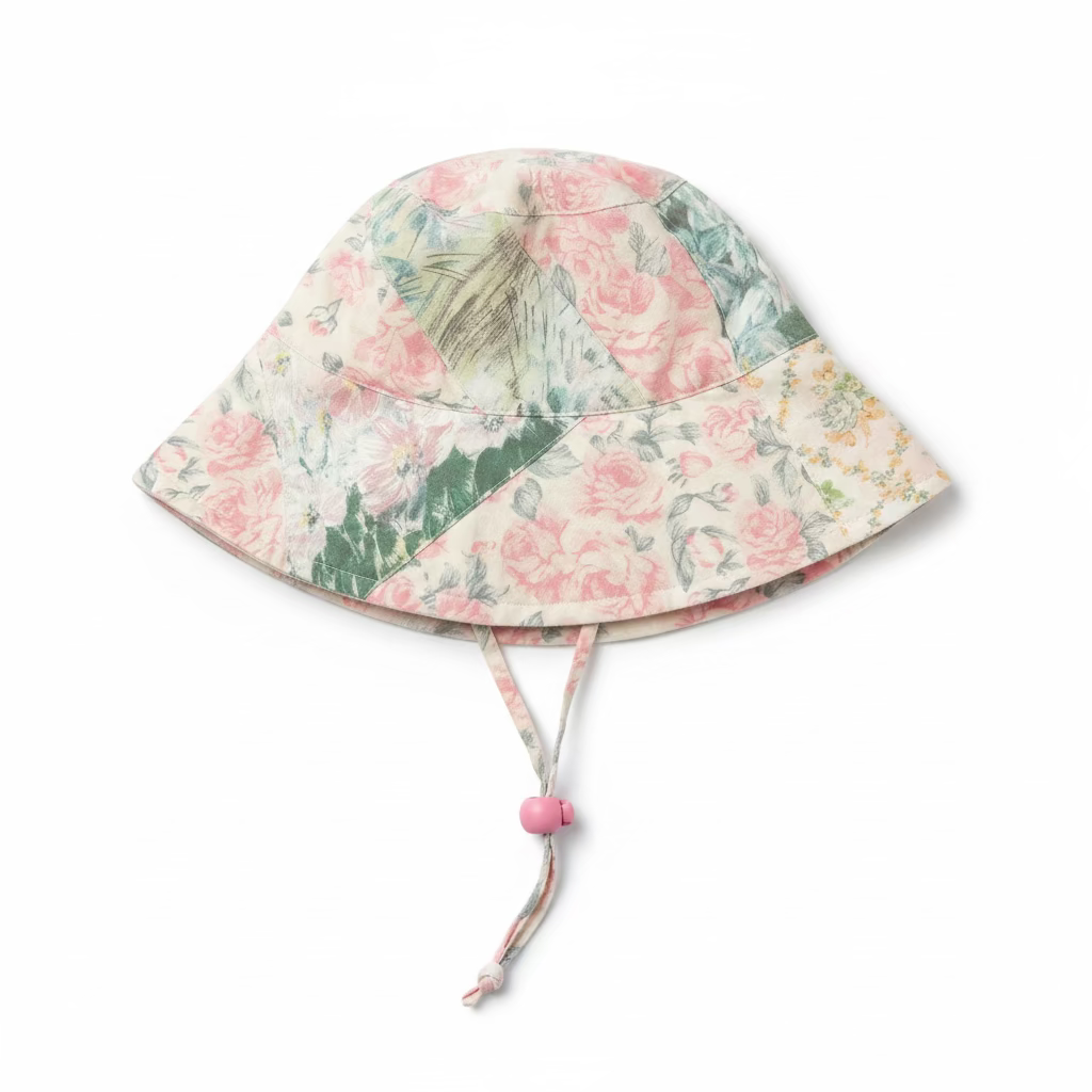 Rose Patchwork Bucket Hat