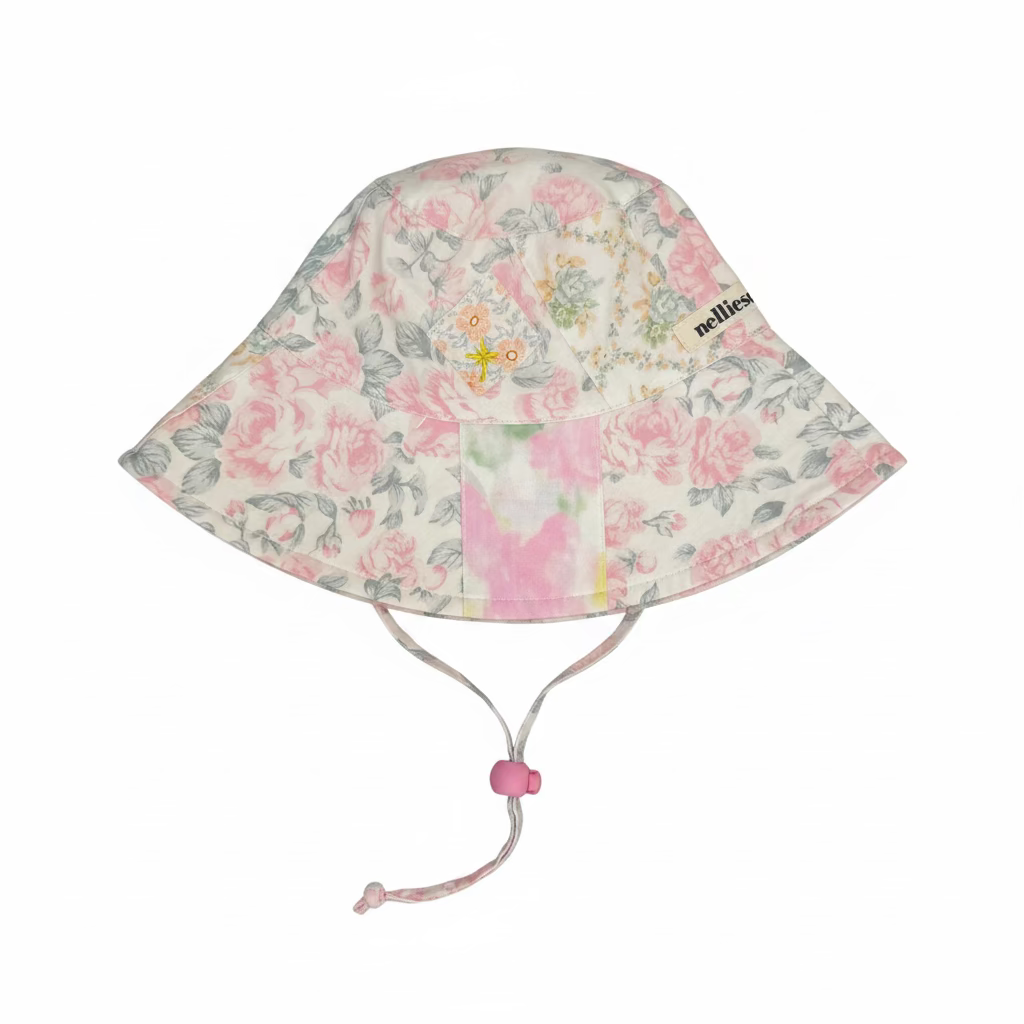 Rose Patchwork Bucket Hat