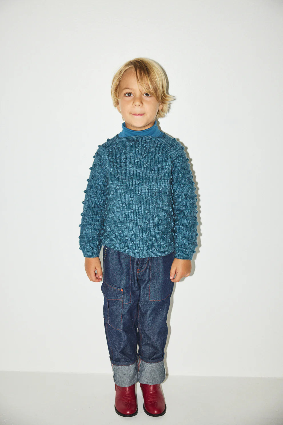 Original Popcorn Sweater, Blue Smoke