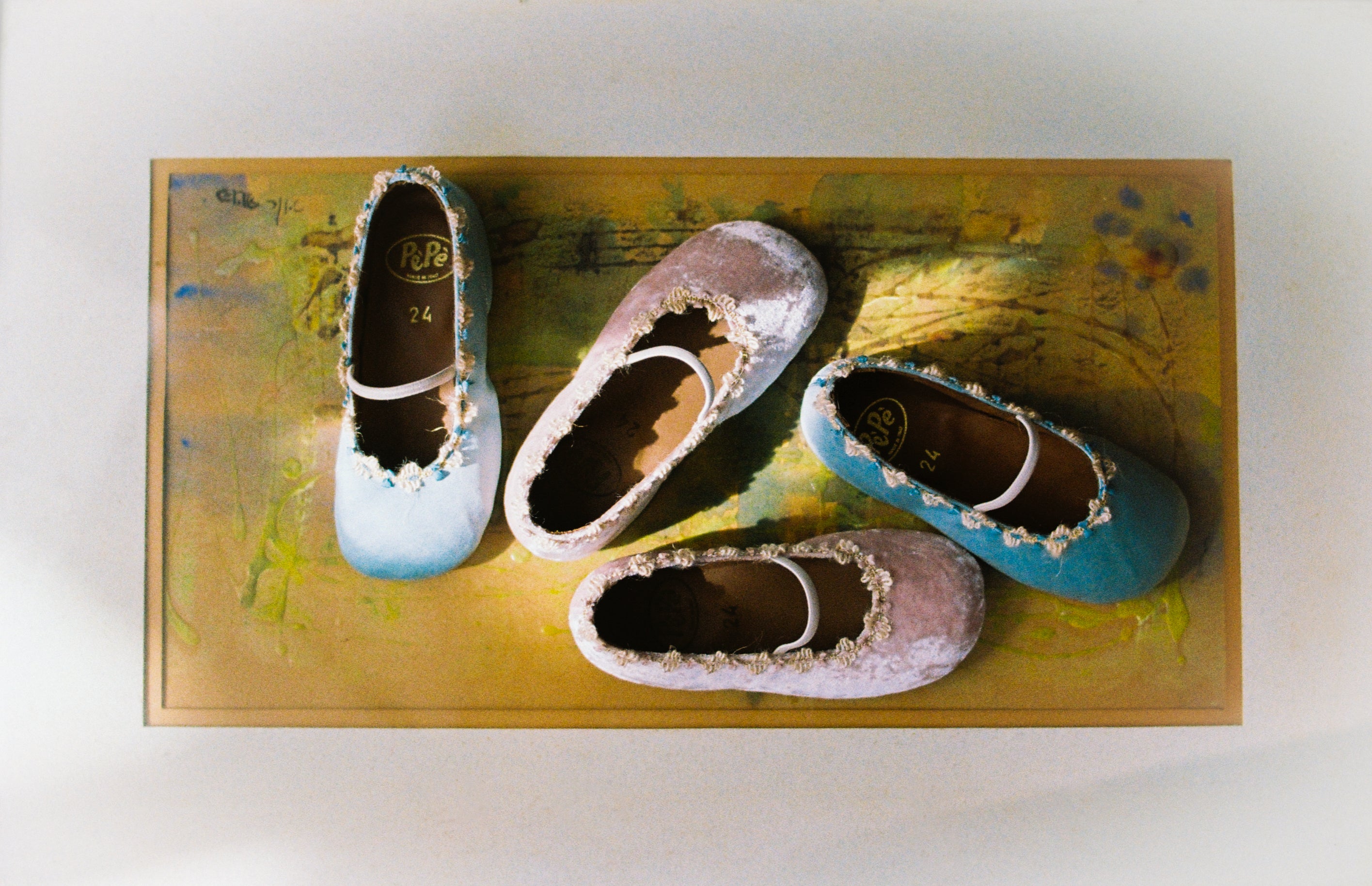 PèPè Satin Flats: Aqua