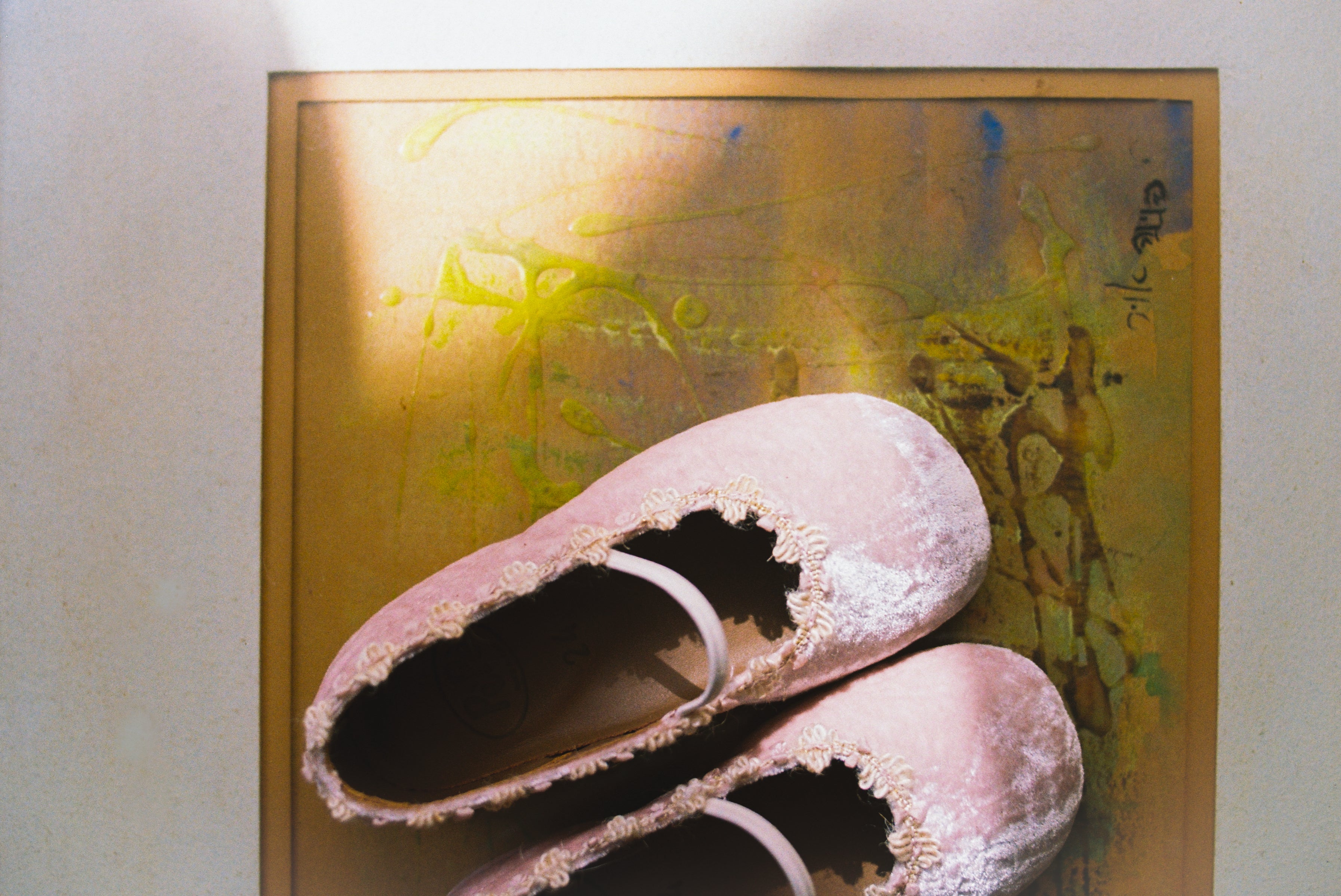 Pèpè Crushed Velvet Flats: Baby Pink