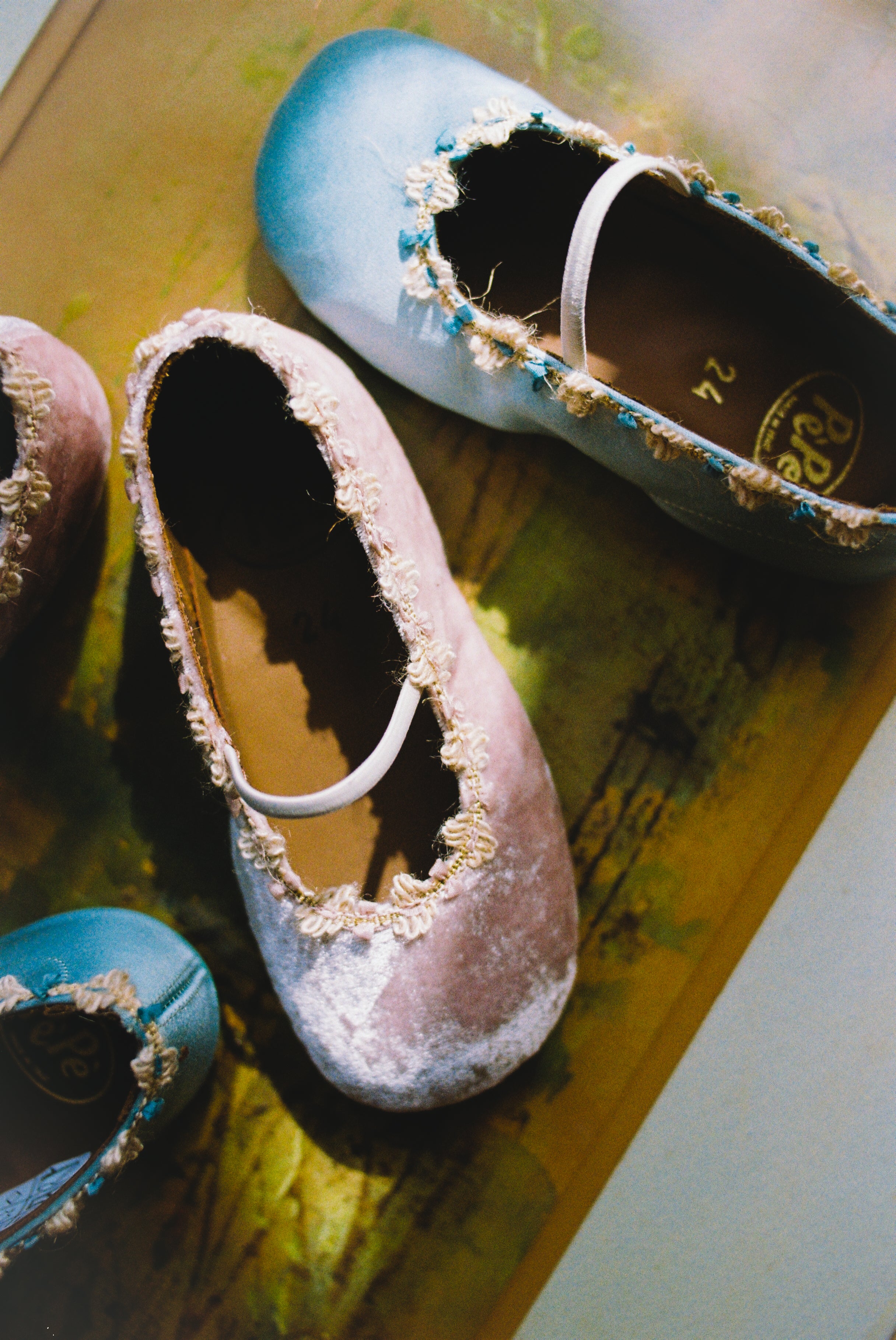 PèPè Satin Flats: Aqua