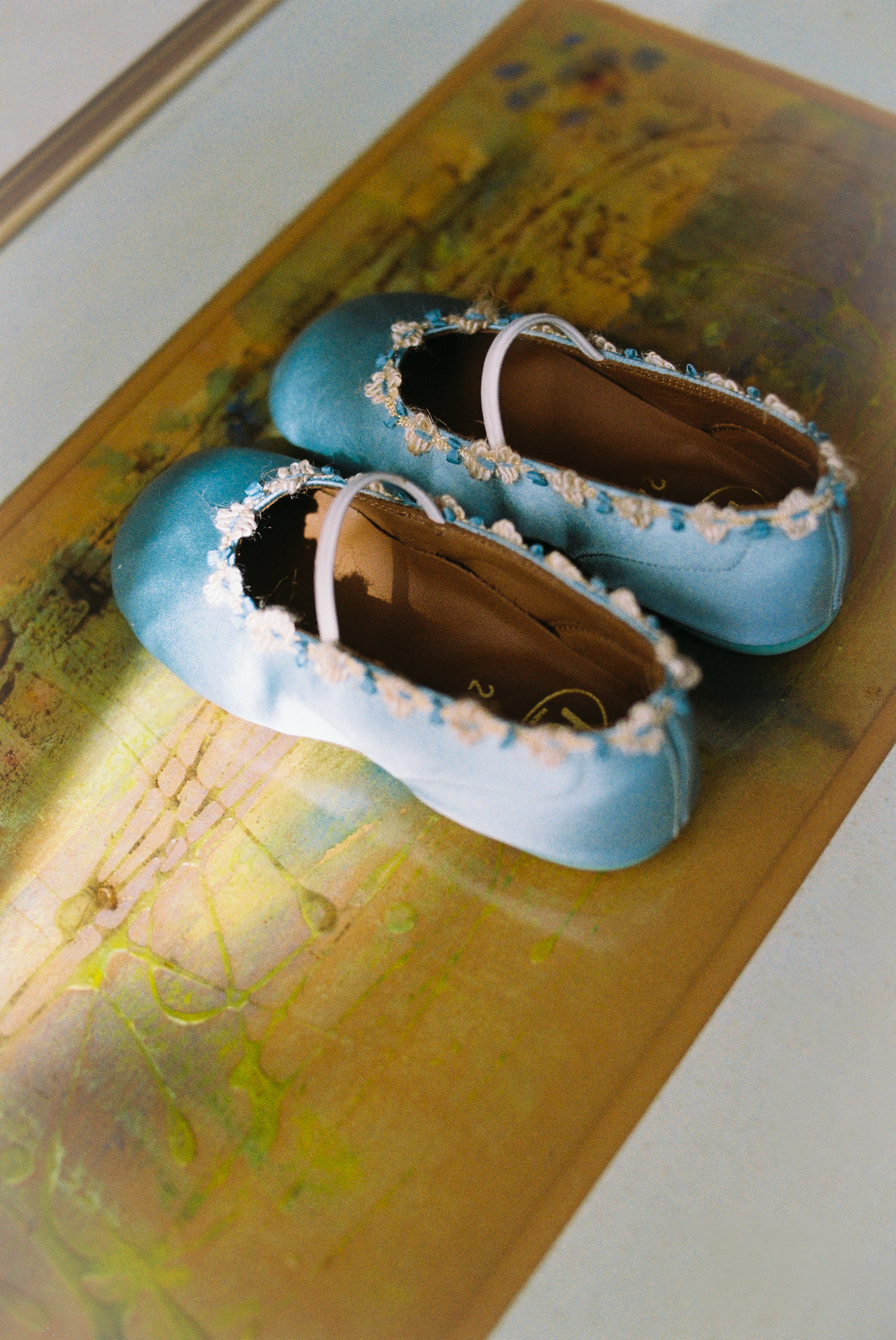 PèPè Satin Flats: Aqua