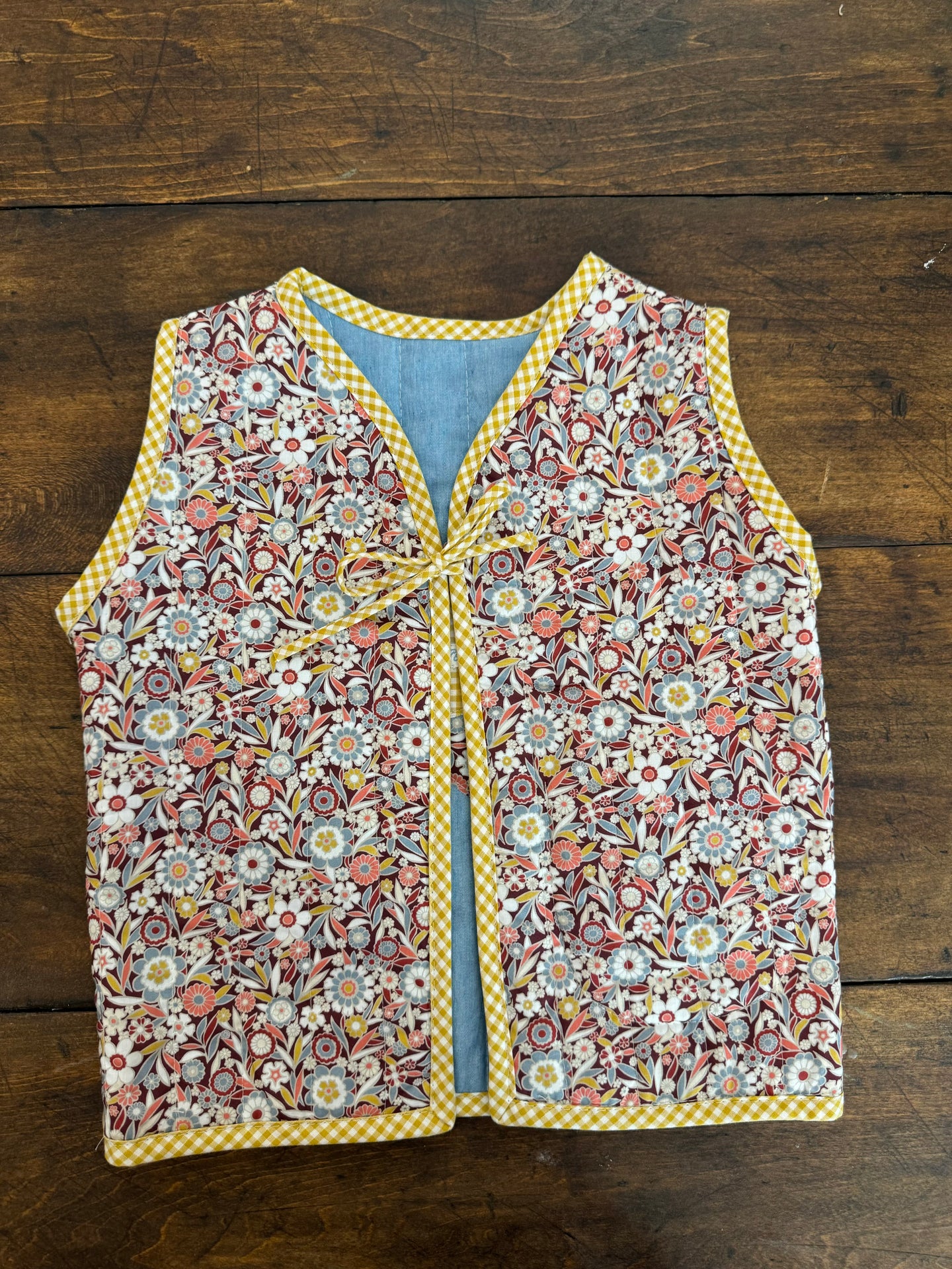 Quilted Liberty Reversible Vest- Operetta