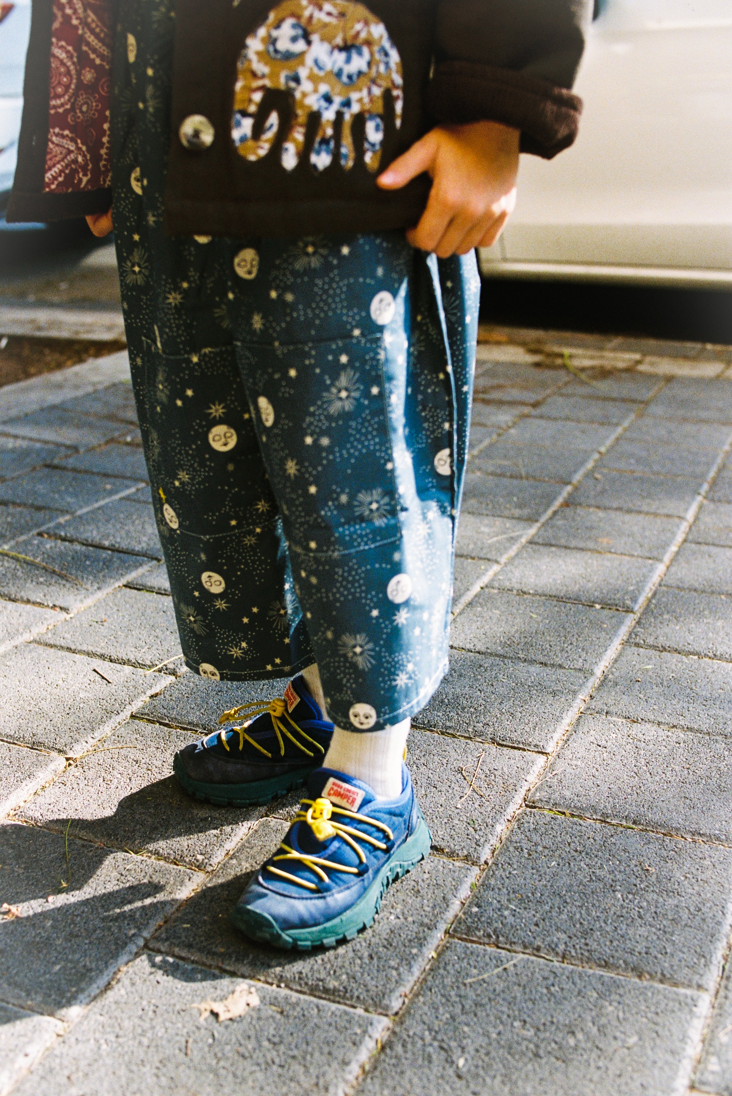 Organic Cotton Kids Loose Fit Pants: Good Spirit Blue