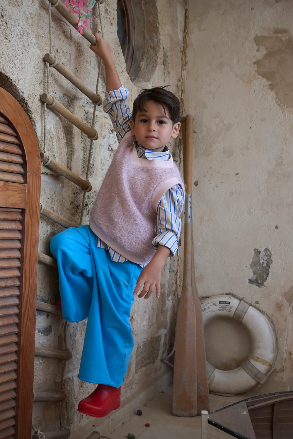 Wool Vest - Shell Pink-4