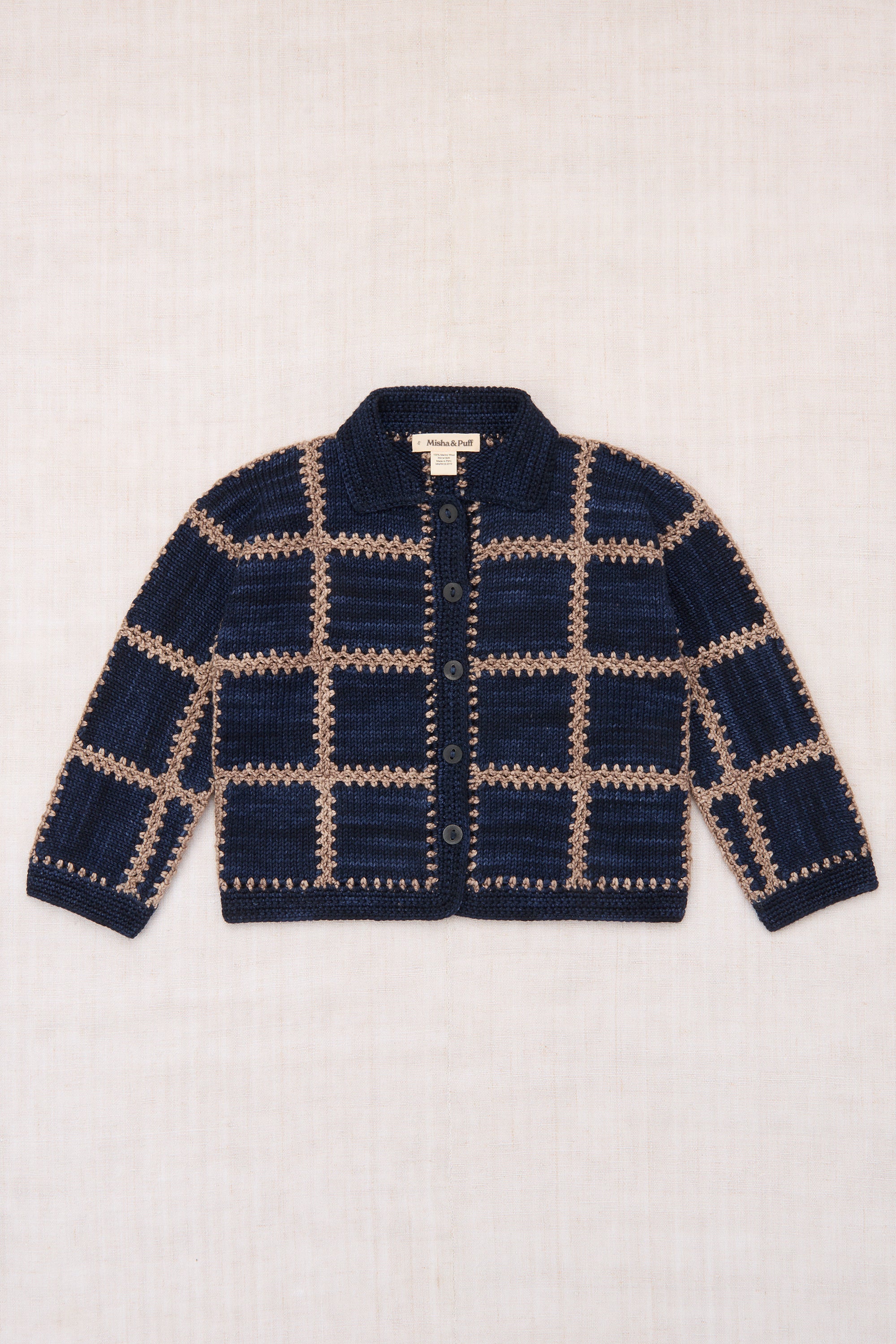 Ladder Square Cardigan, Ink